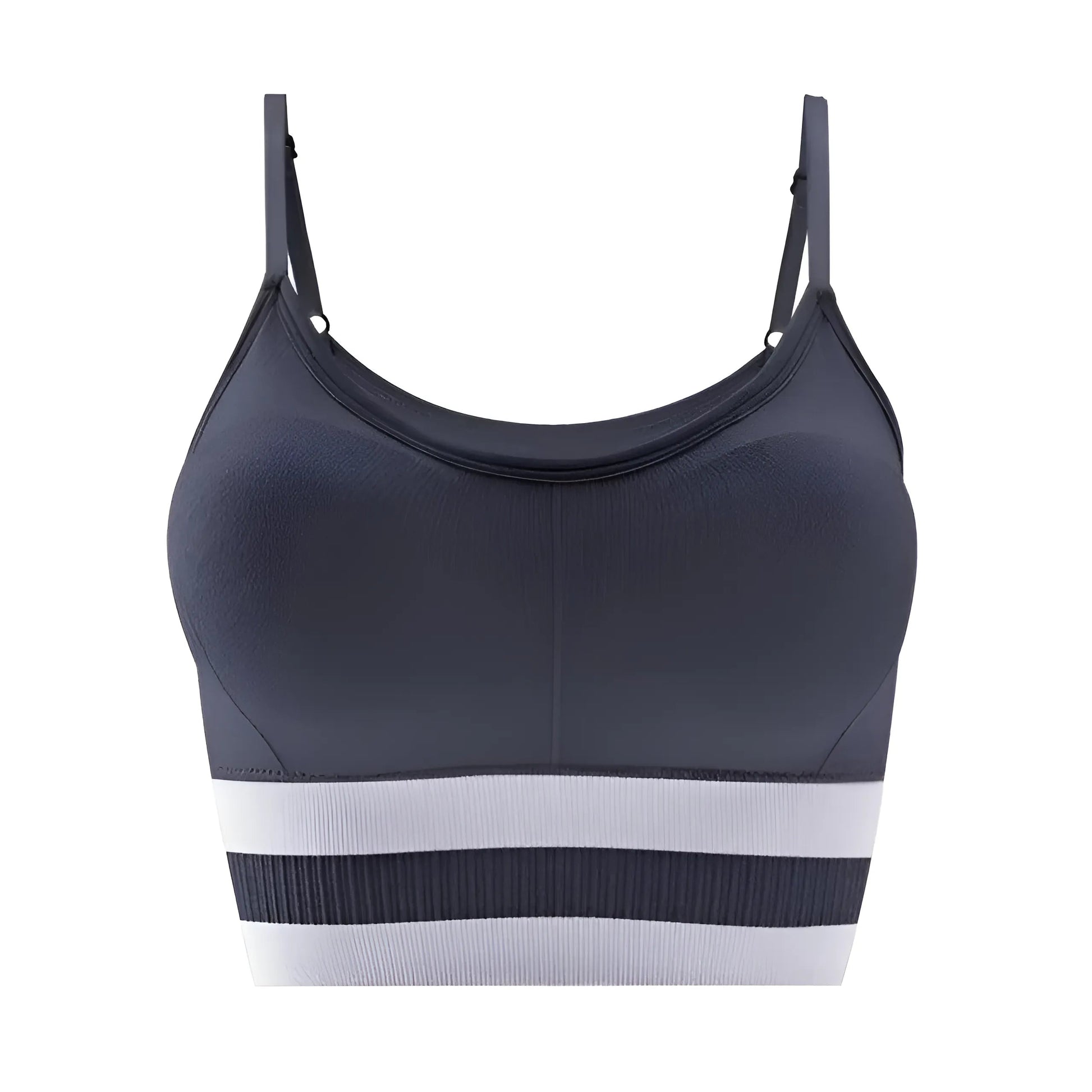 Grey Sport Bra with Straps