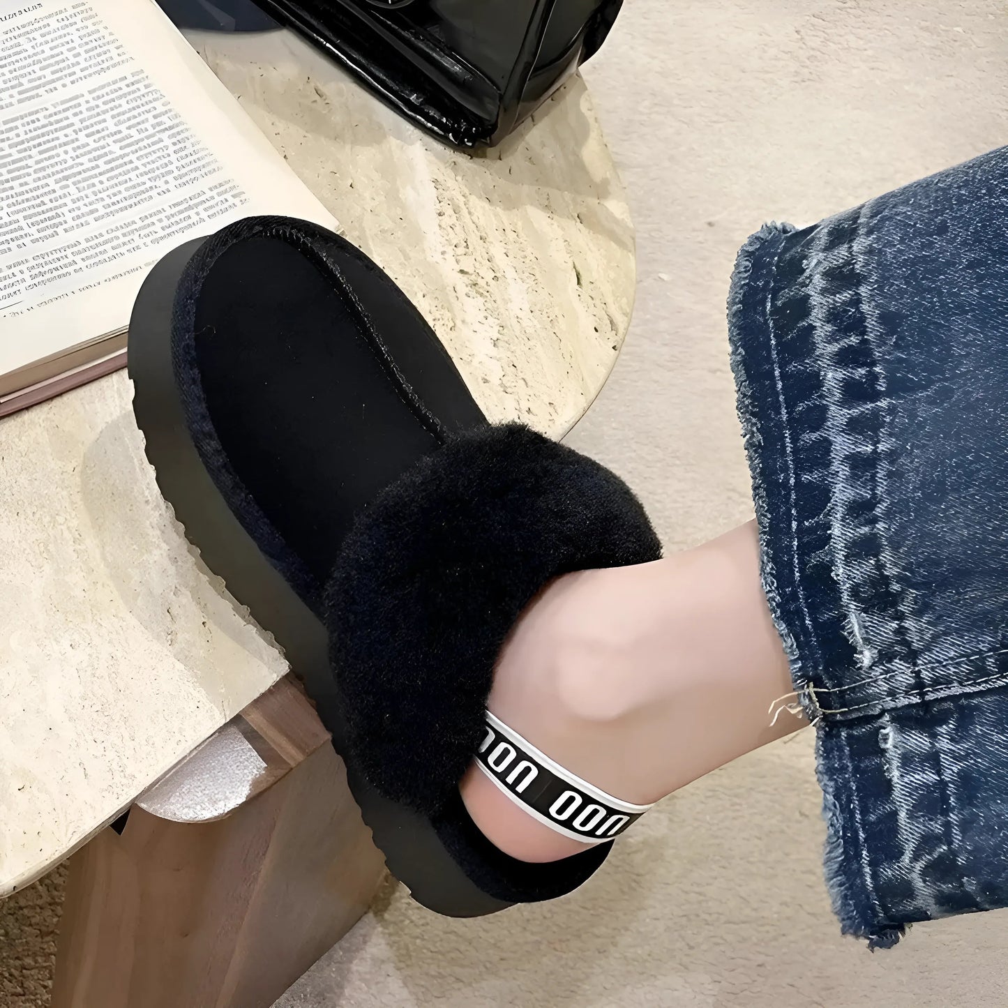 Insulated Home Slippers with Platform Sole