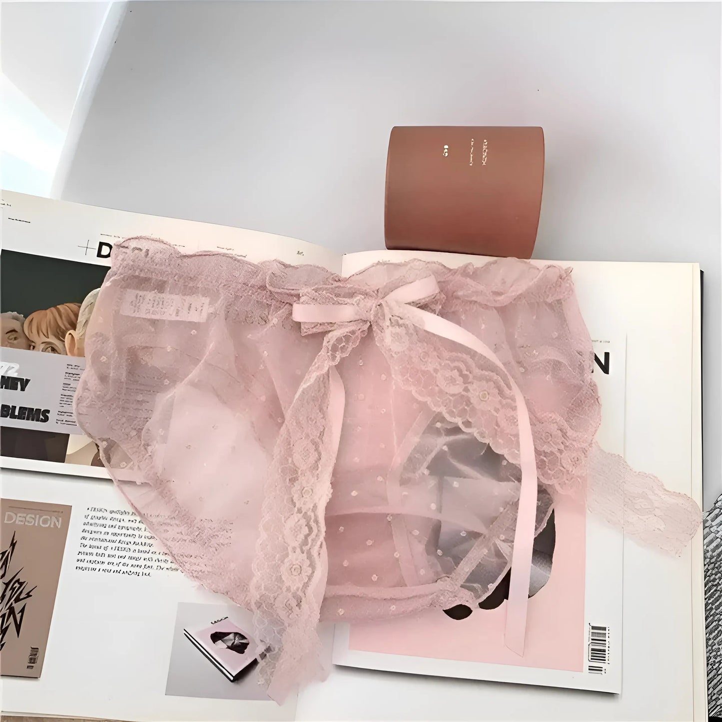 Lace Briefs with Bow Detail