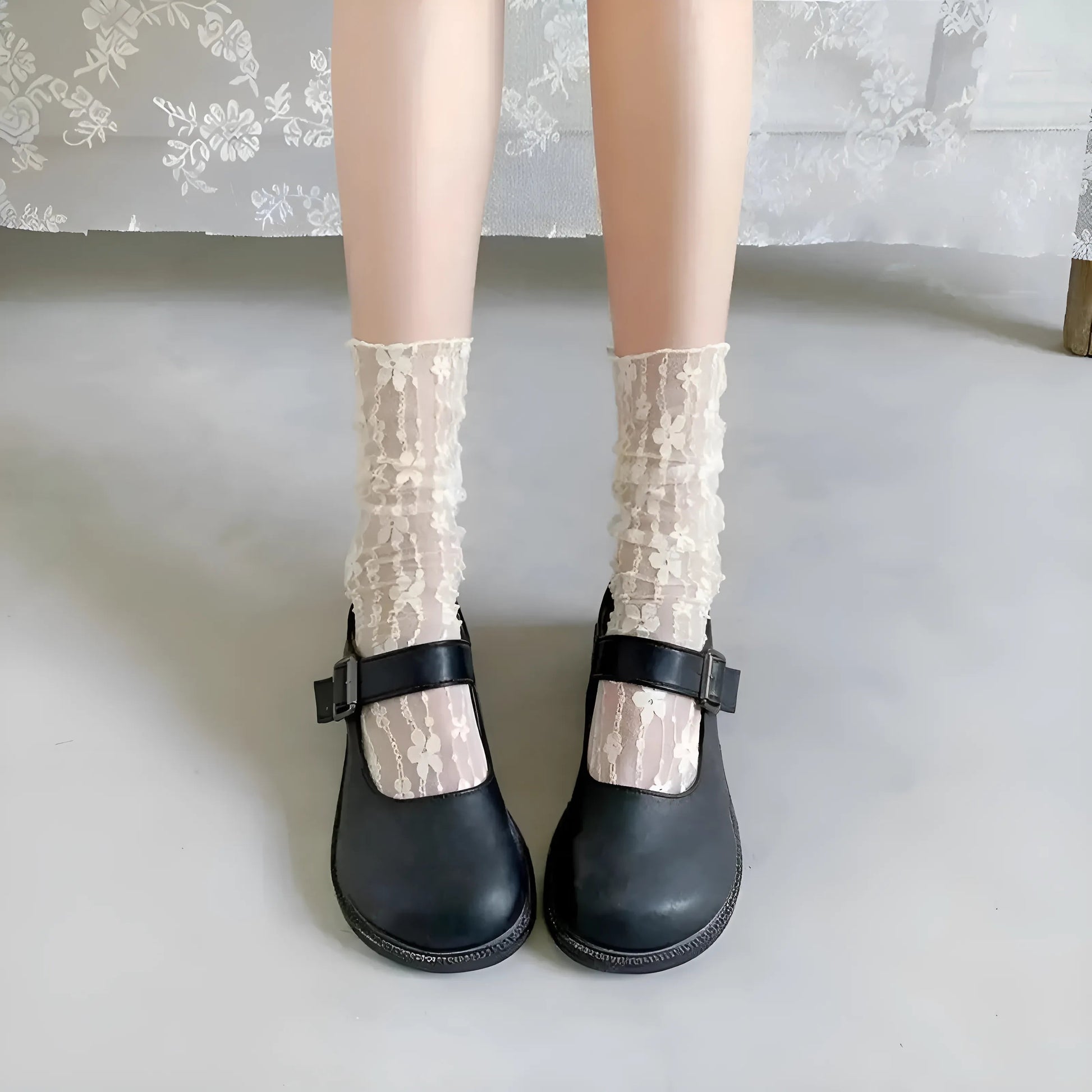 Lace Floral Socks