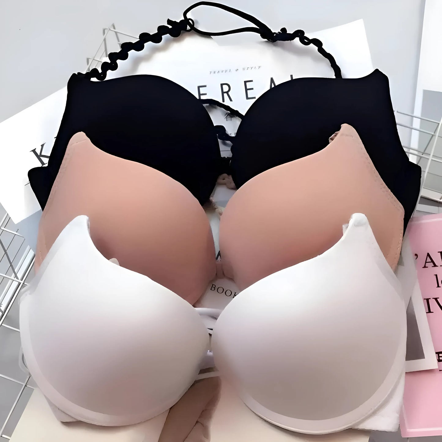 Lace Front Fastening Bra