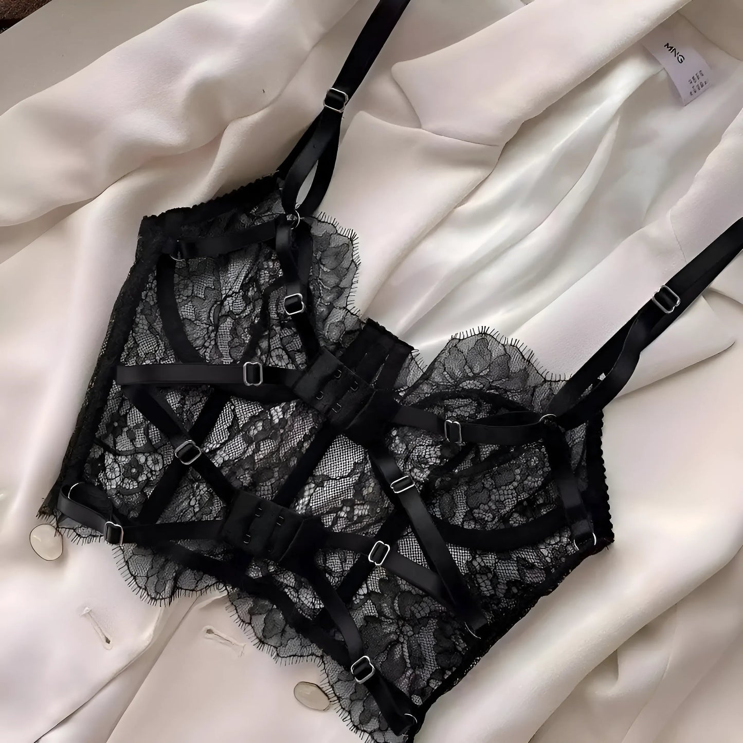 Lace Lingerie Set with Adjustable Straps