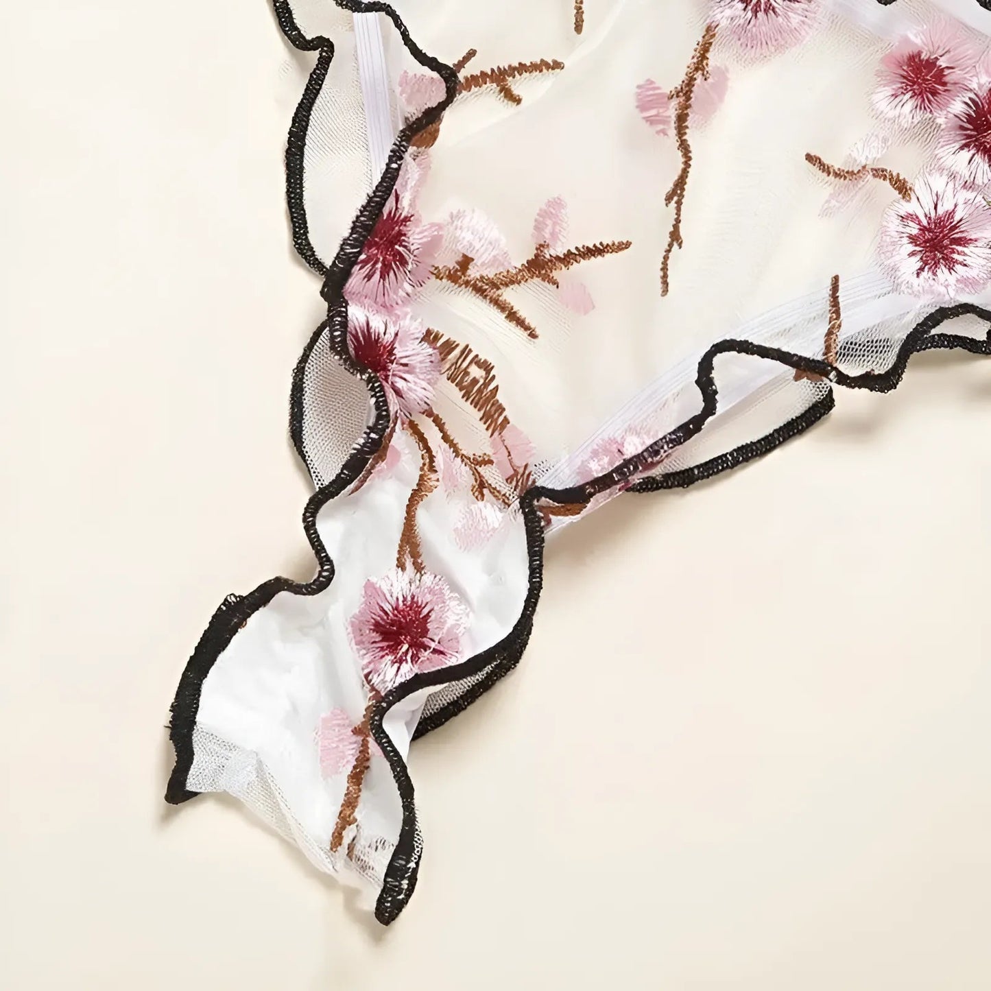 Lace Lingerie Set with Delicate Floral Design