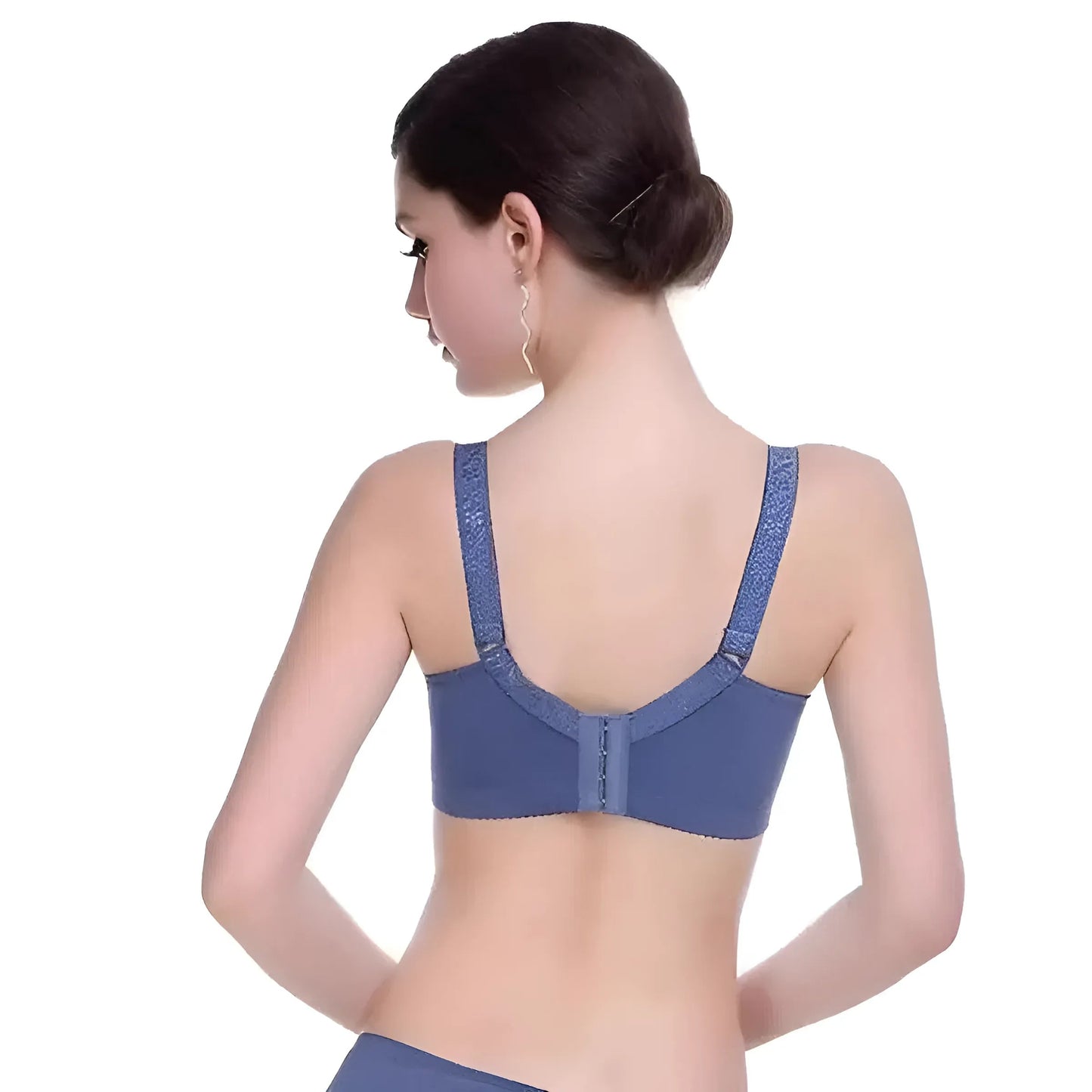 Lace Push-Up Bra with Gold Charm