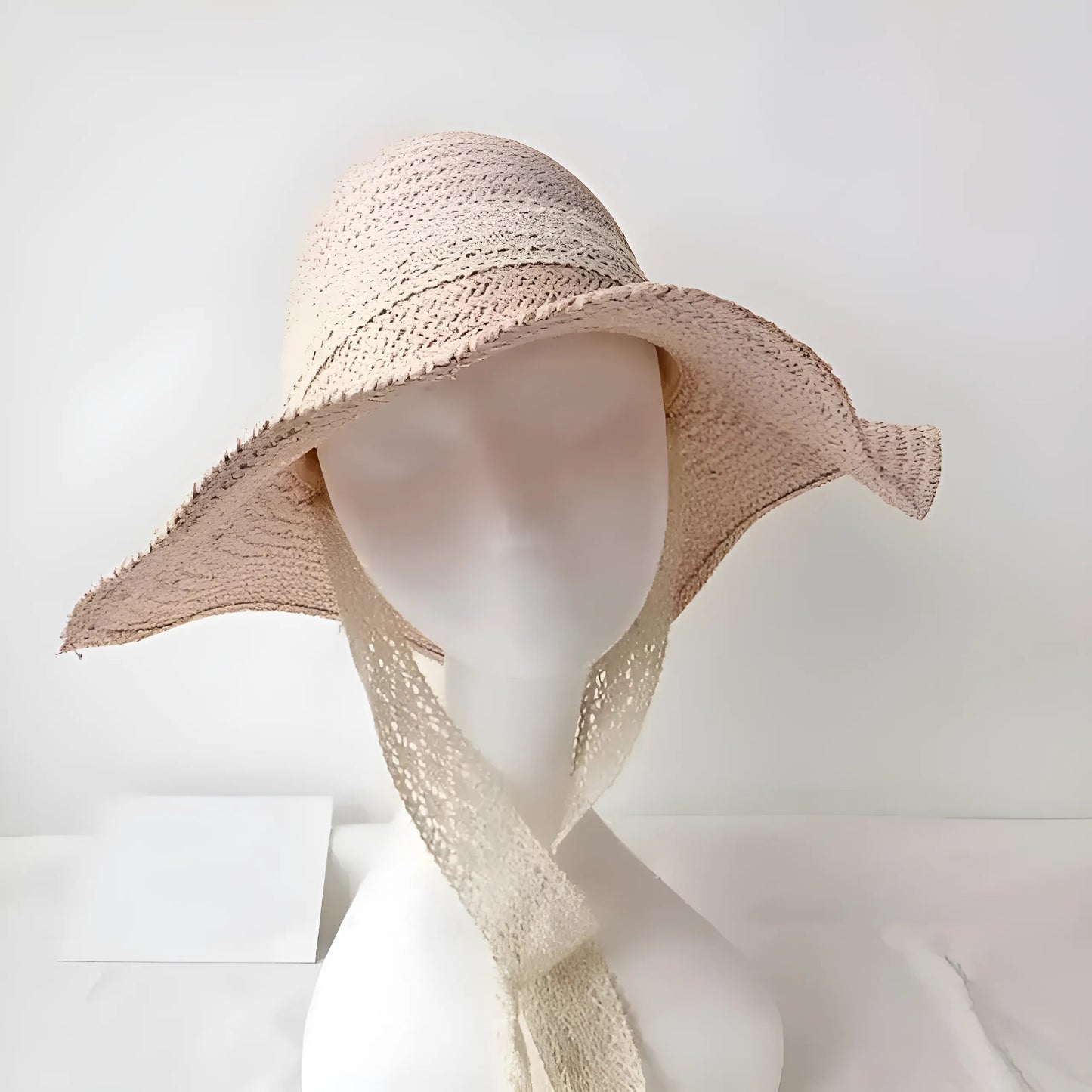 Lace Ribbon Beach Hat