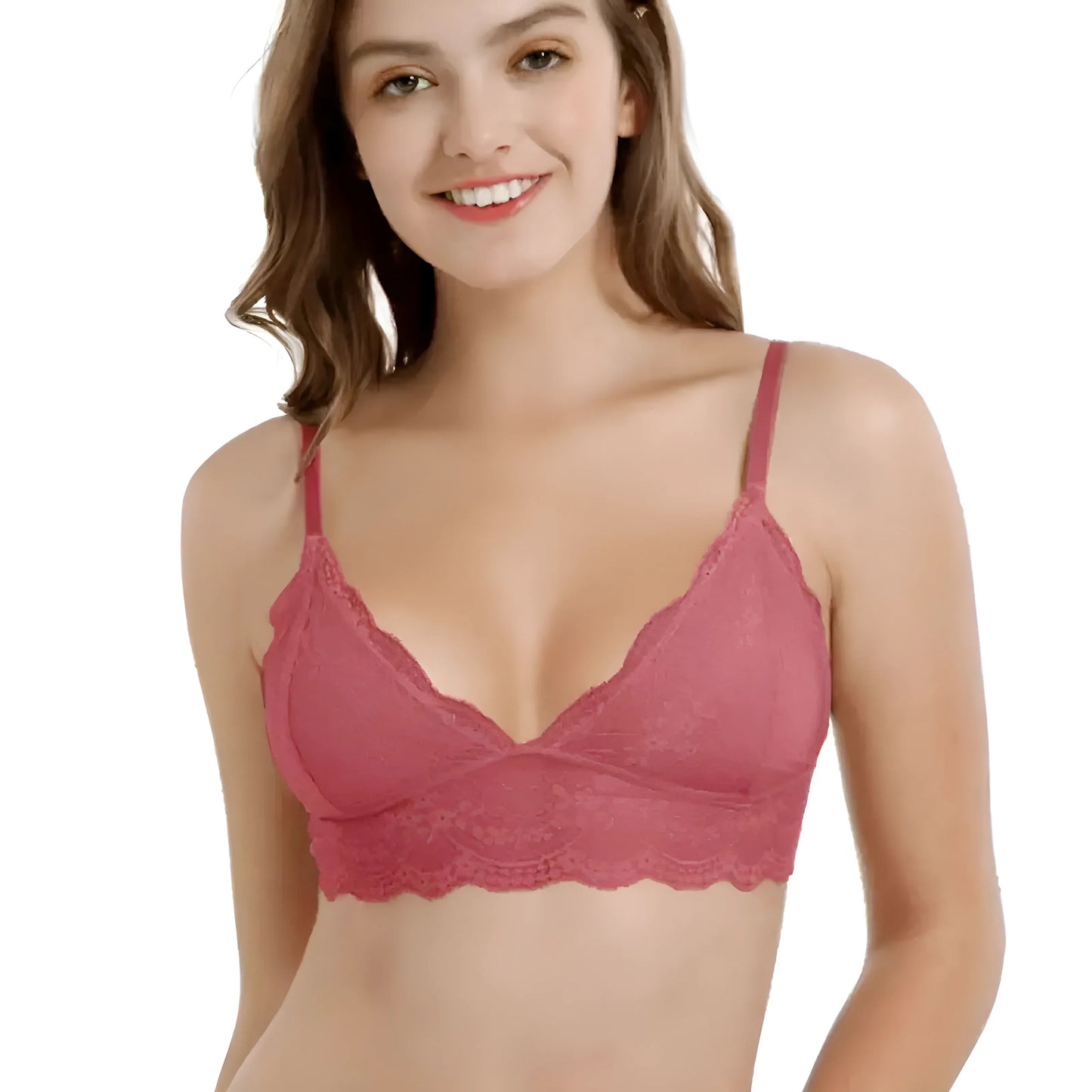 Lace Triangle Bralette with Low Rise