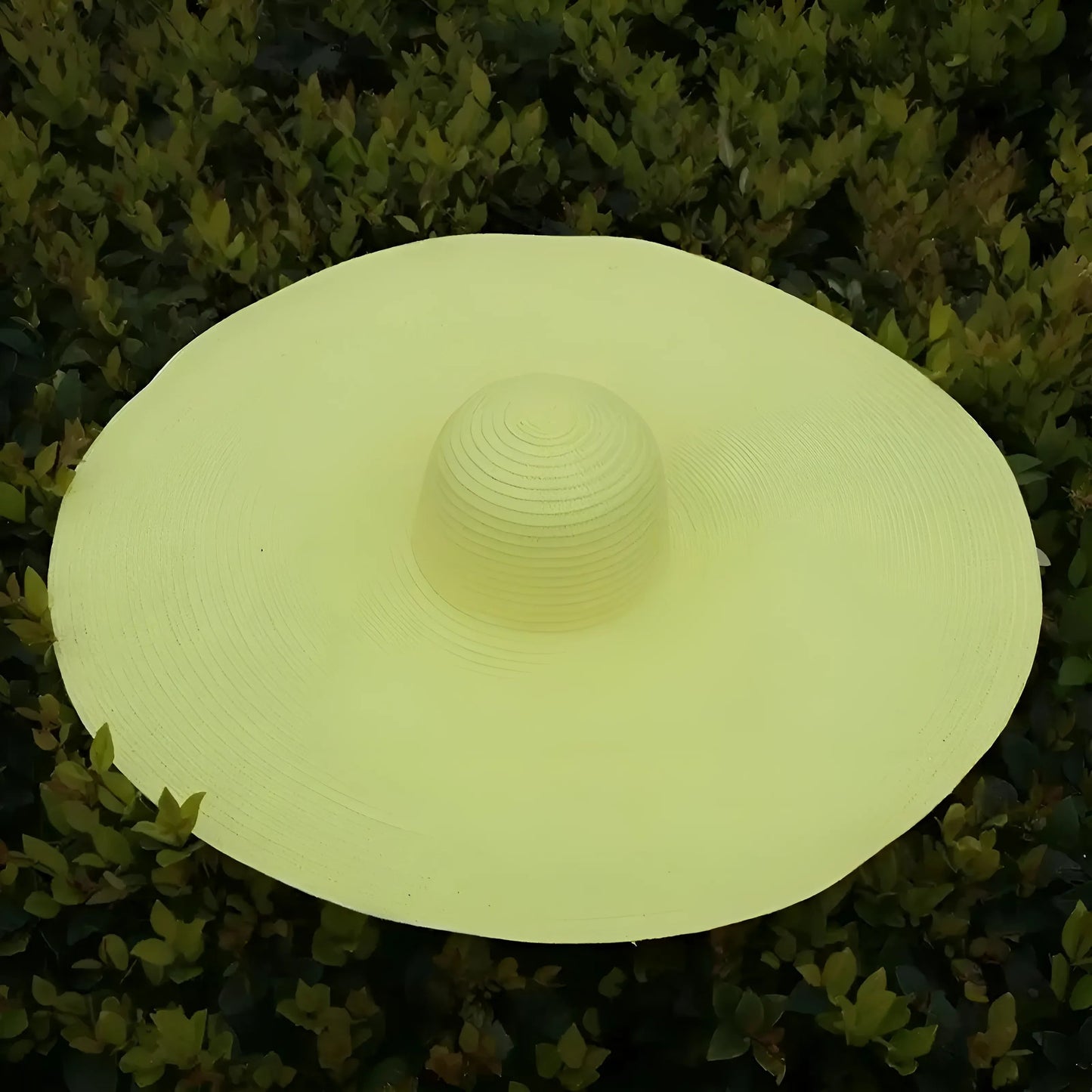 Light Yellow Wide Brim Beach Hat
