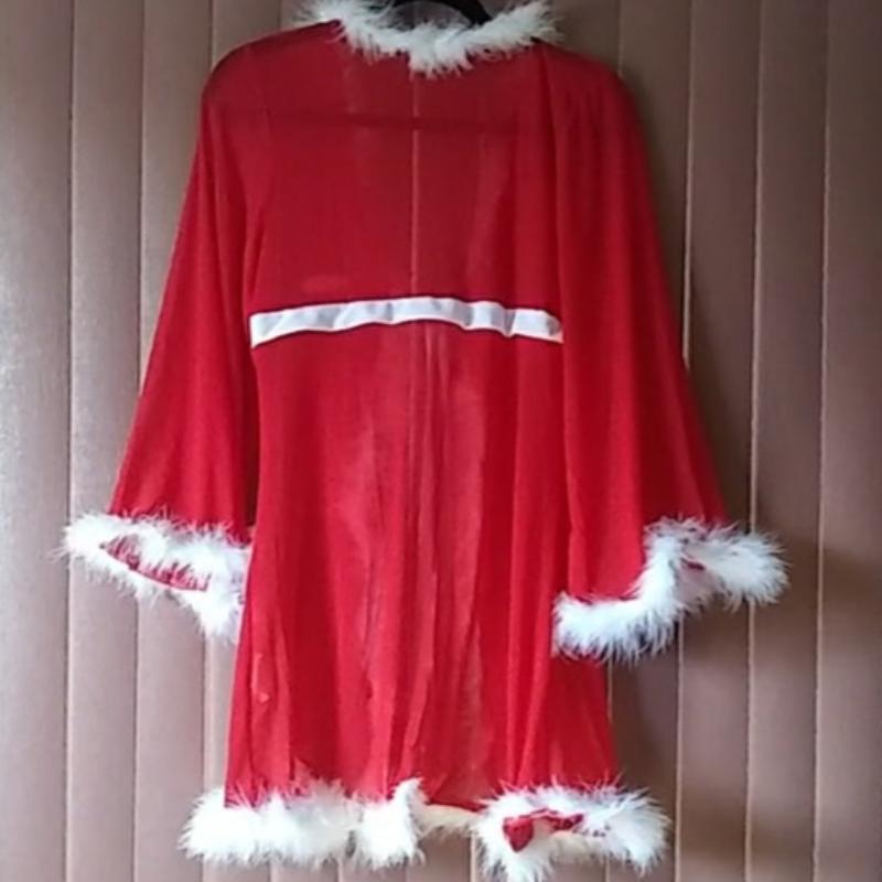 Christmas lingerie set with a robe