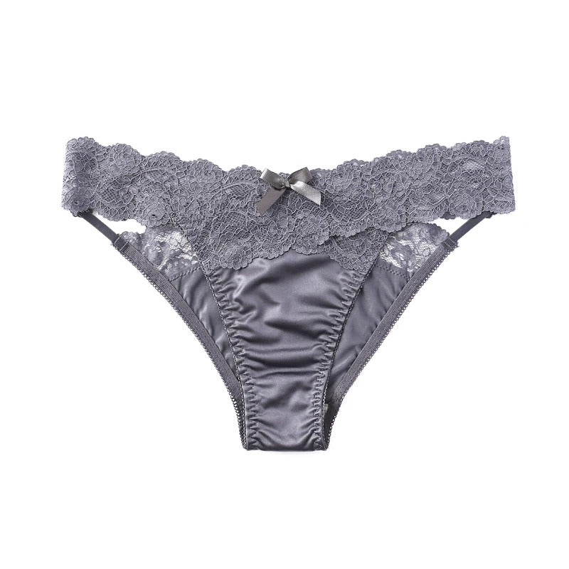Lacy insert thong panties