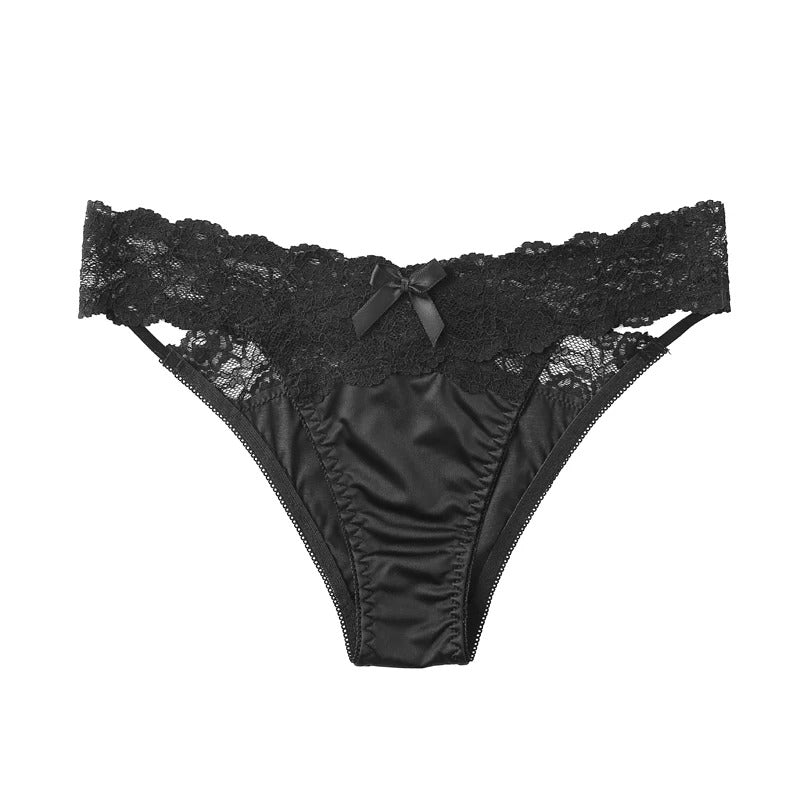 Lacy insert thong panties