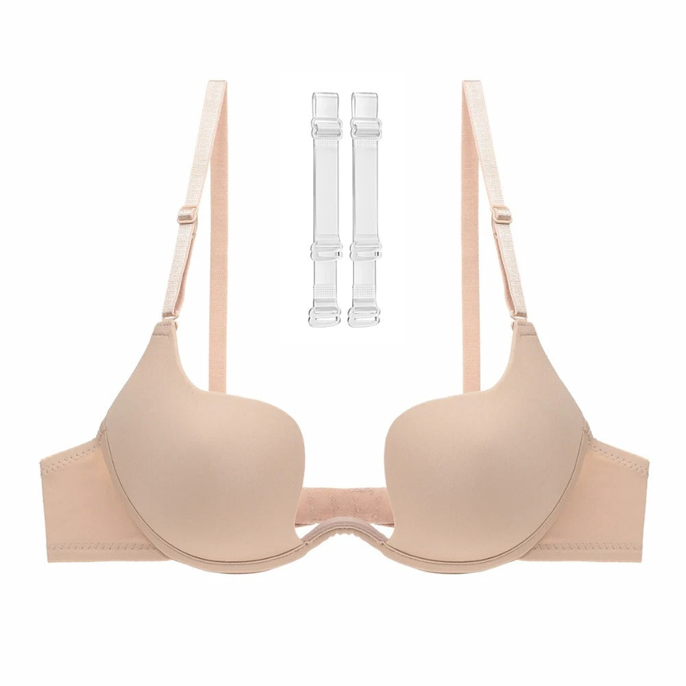 Push-up bra with a deep plunge neckline