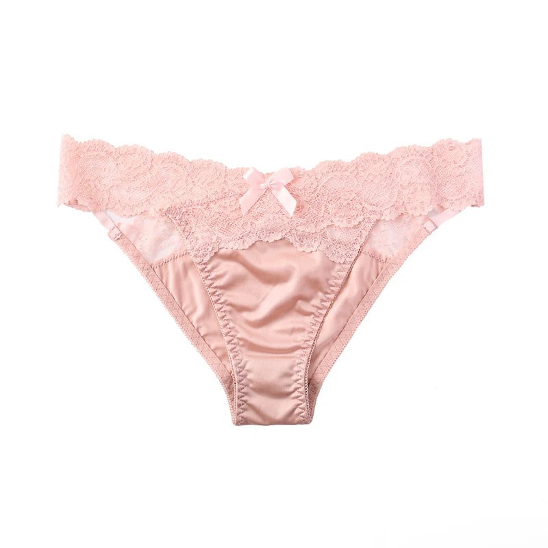 Lacy insert thong panties