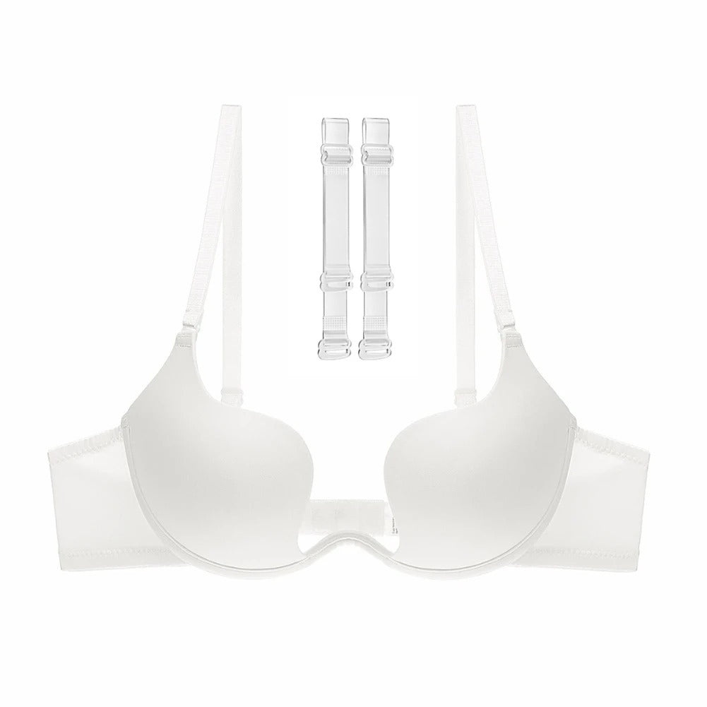 Push-up bra with a deep plunge neckline
