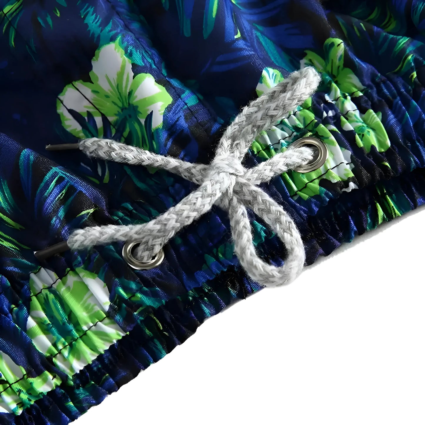 Men's Long Swim Shorts with Colourful Print