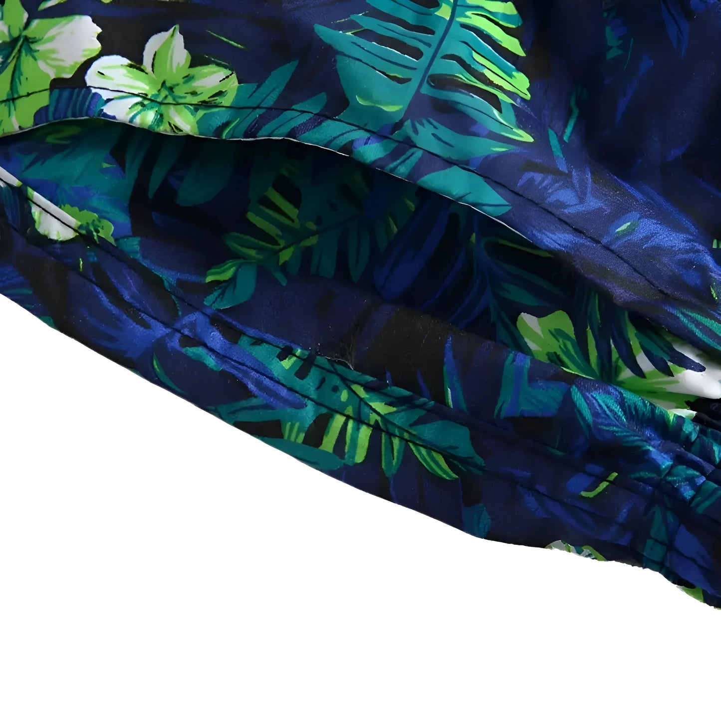 Men's Long Swim Shorts with Colourful Print