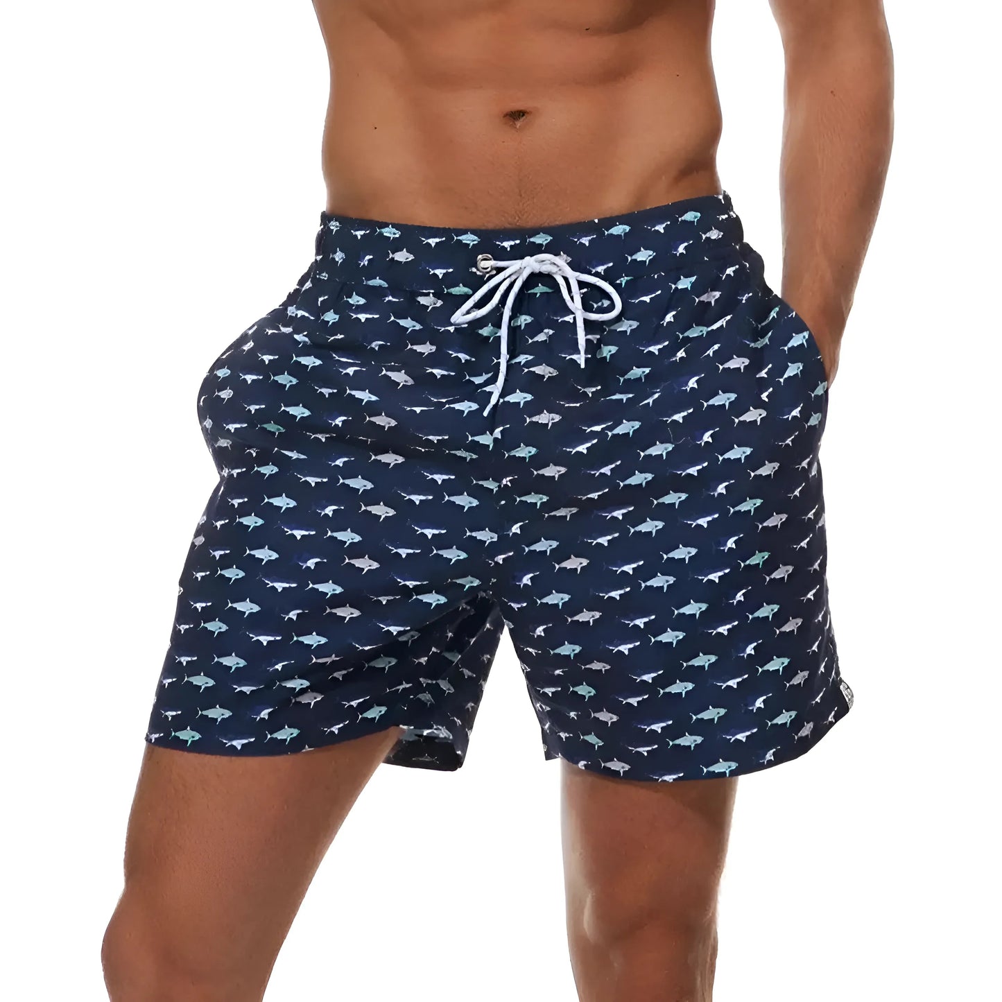 Men's Swim Shorts with Colourful Print