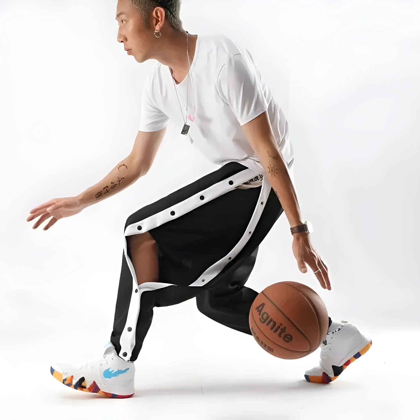 Men's Zip-Up Tracksuit Bottoms