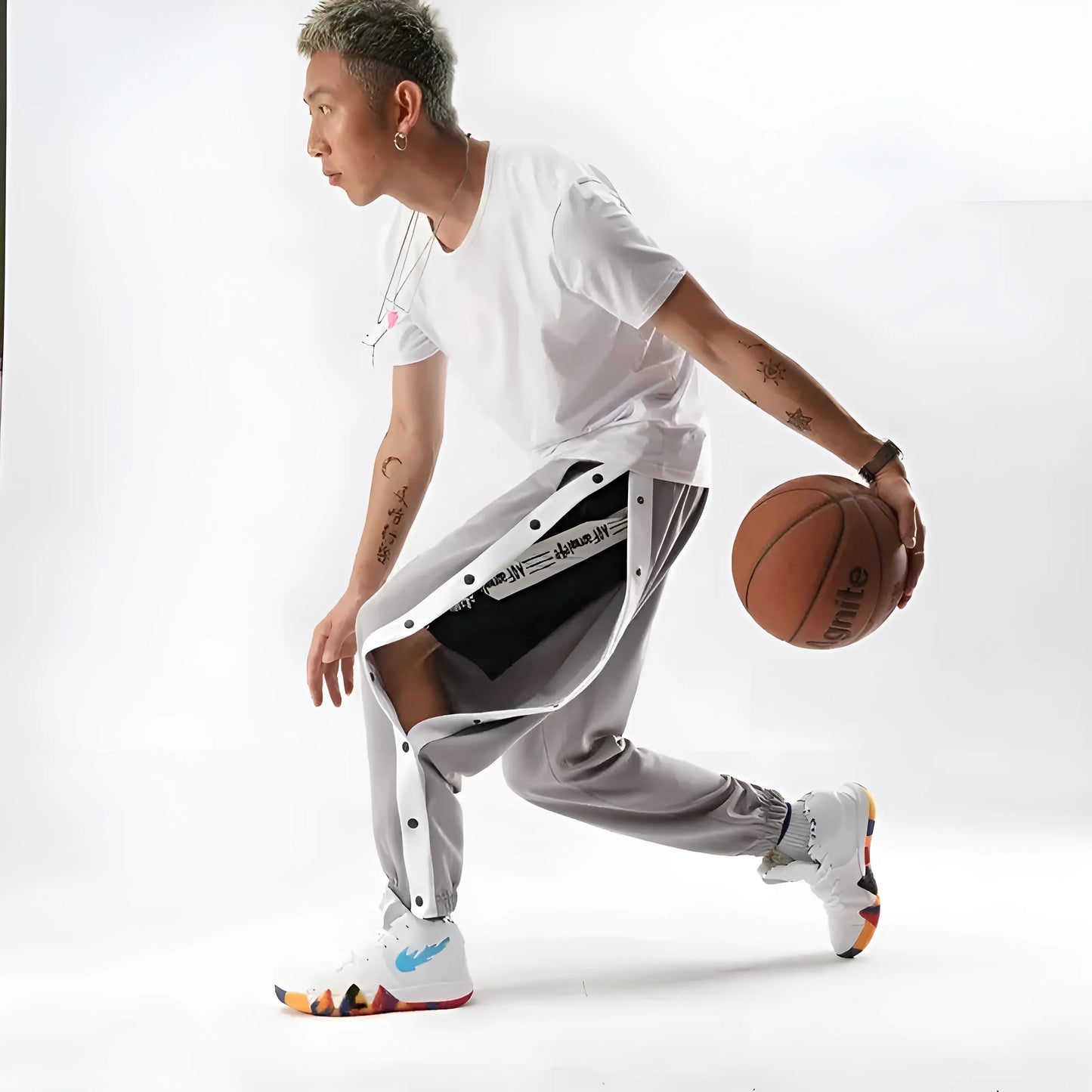 Men's Zip-Up Tracksuit Bottoms