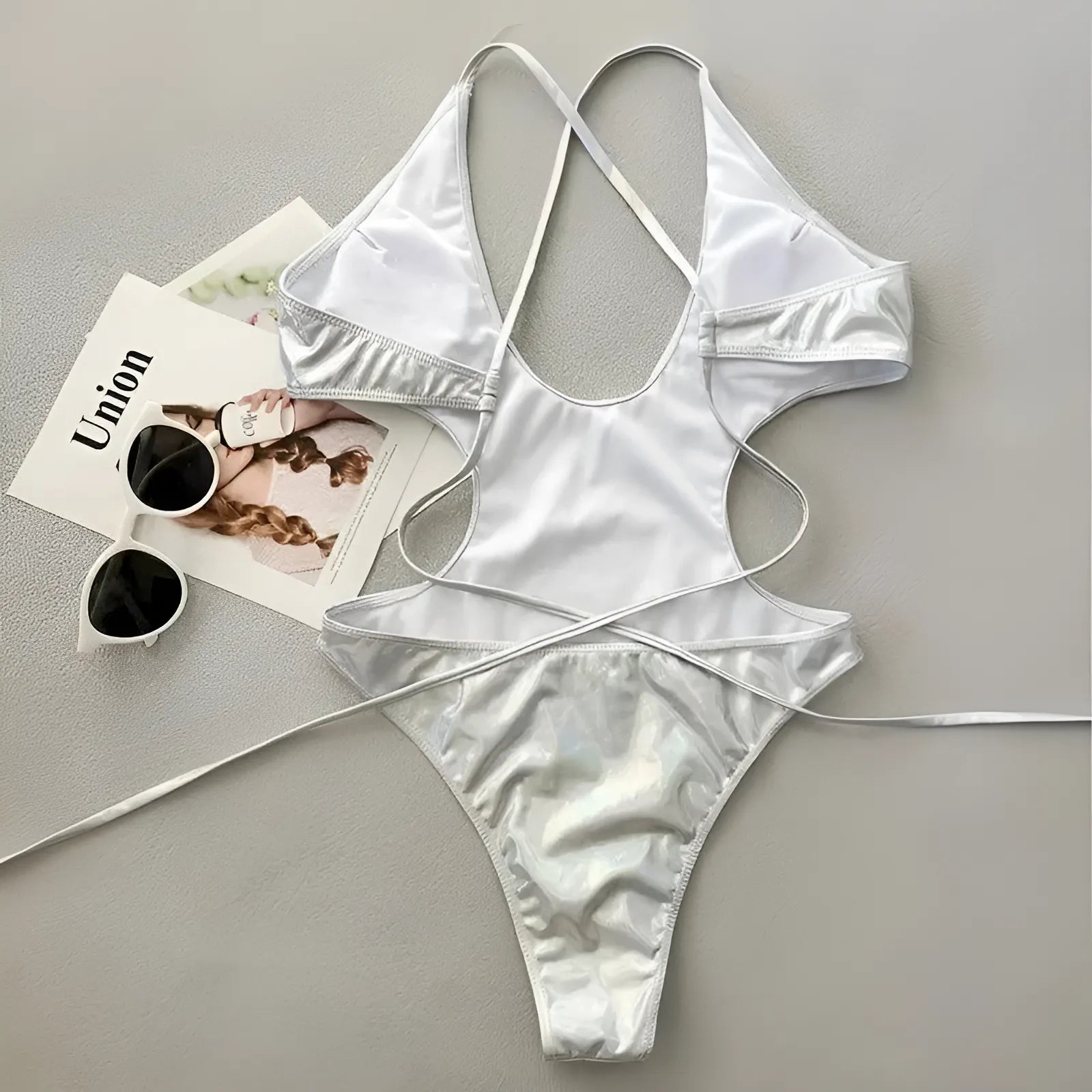 Metallic One-Piece Swimsuit