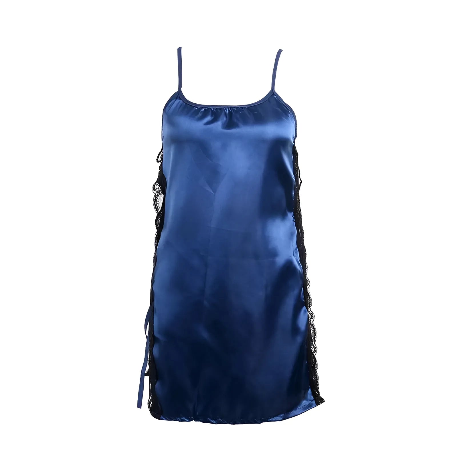 Navy Nightdress with Deep Slit
