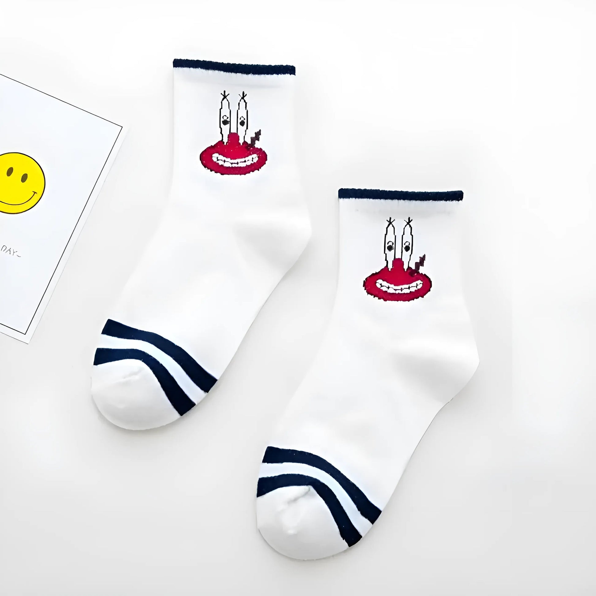 Navy SpongeBob SquarePants Ankle Socks with Cartoon Characters