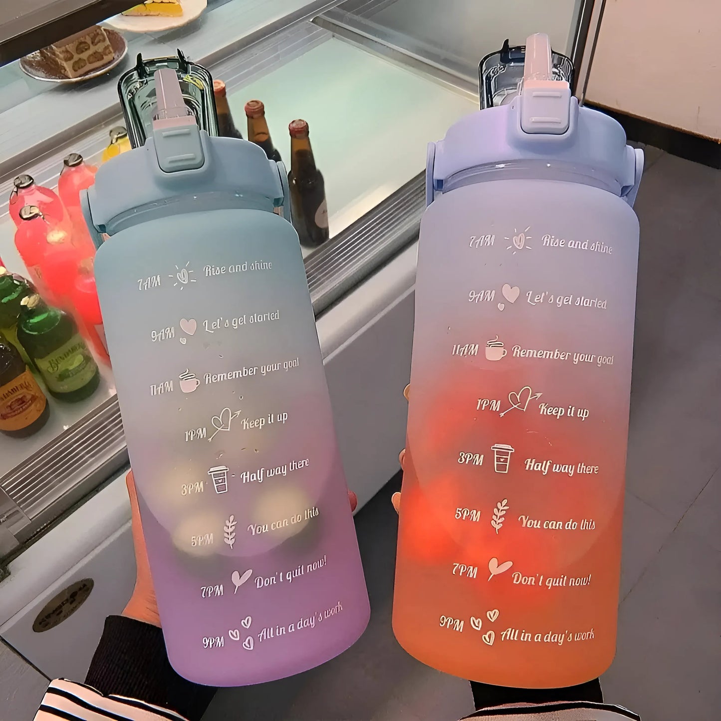 Ombre Motivational Water Bottle