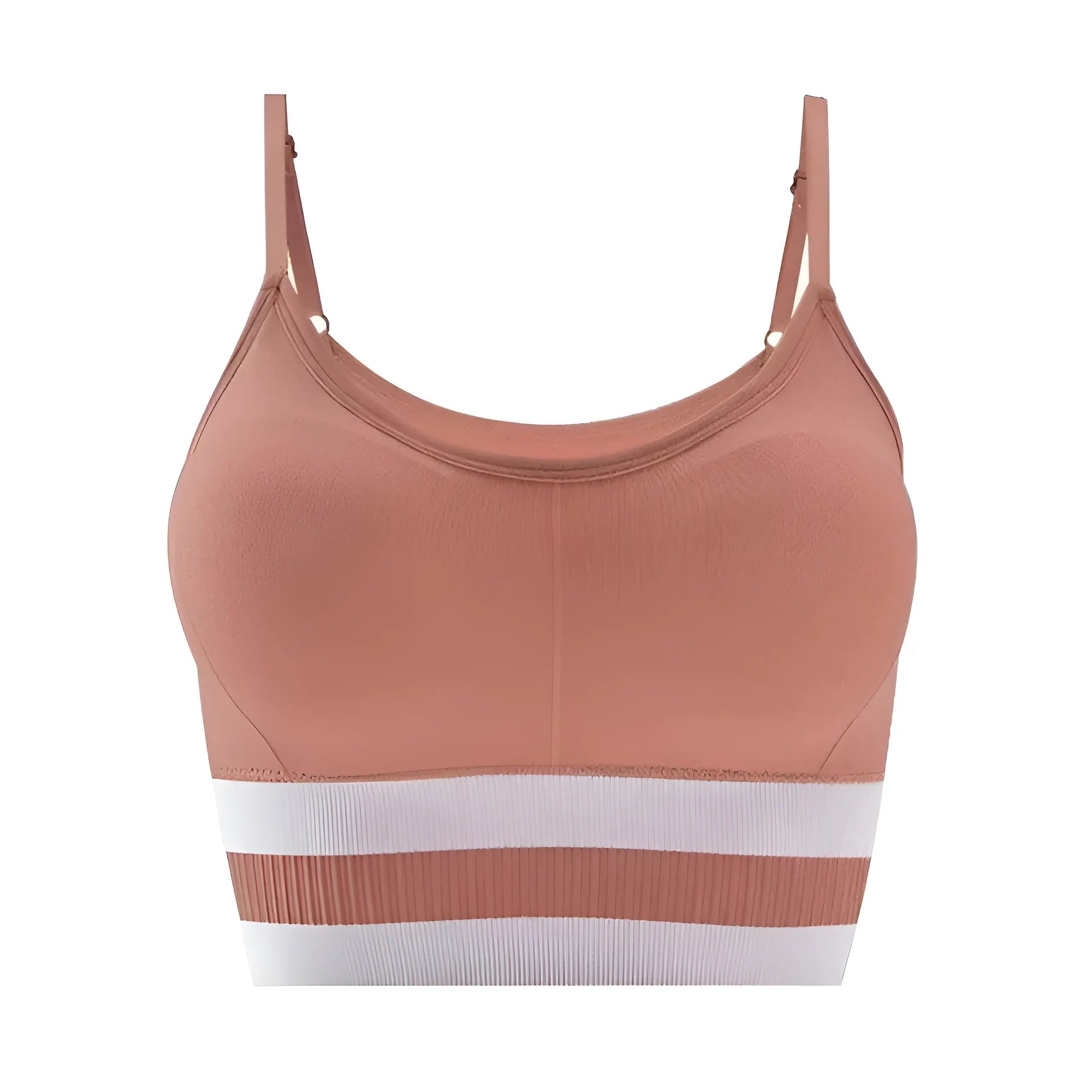 Orange Sport Bra with Straps