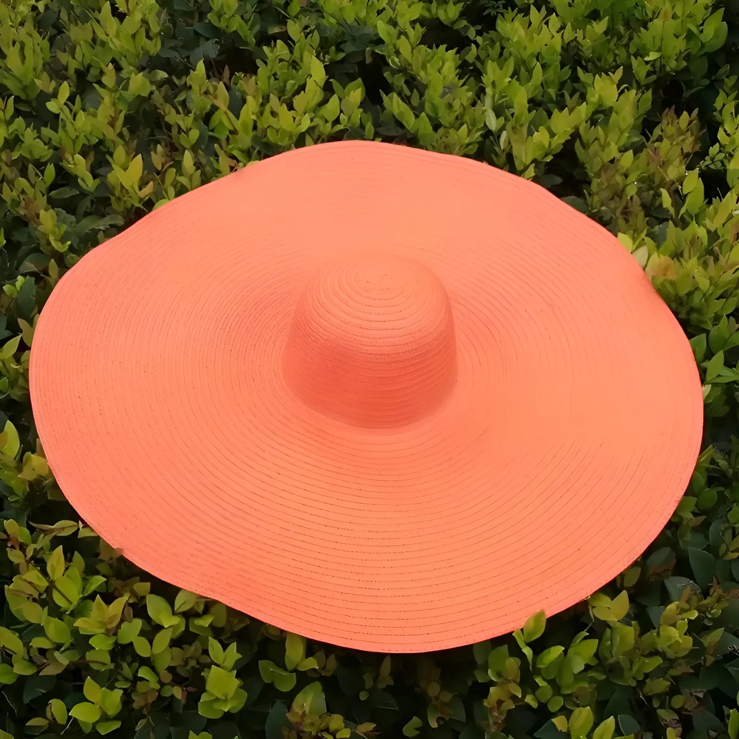 Orange Wide Brim Beach Hat
