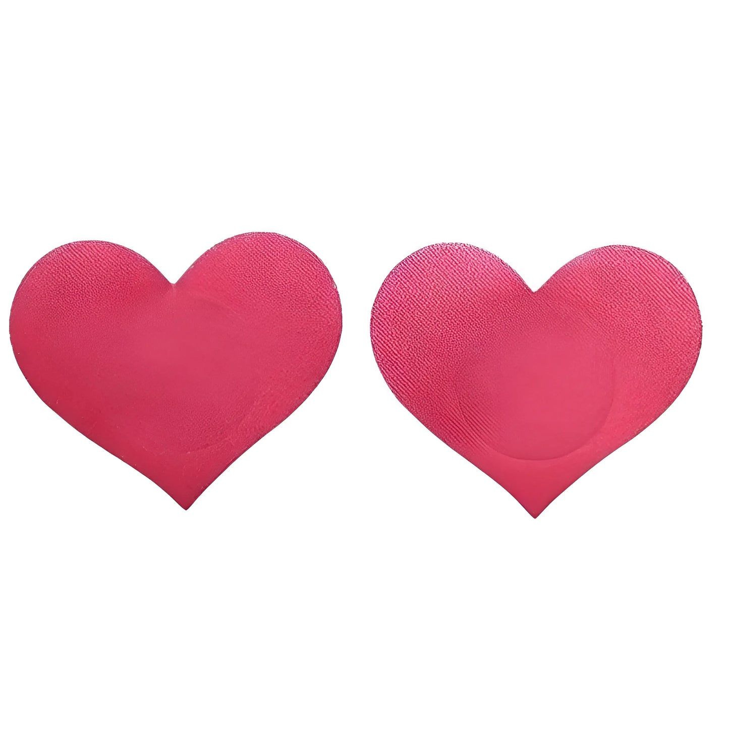 Pink Heart-Shaped Fabric Nipple Covers
