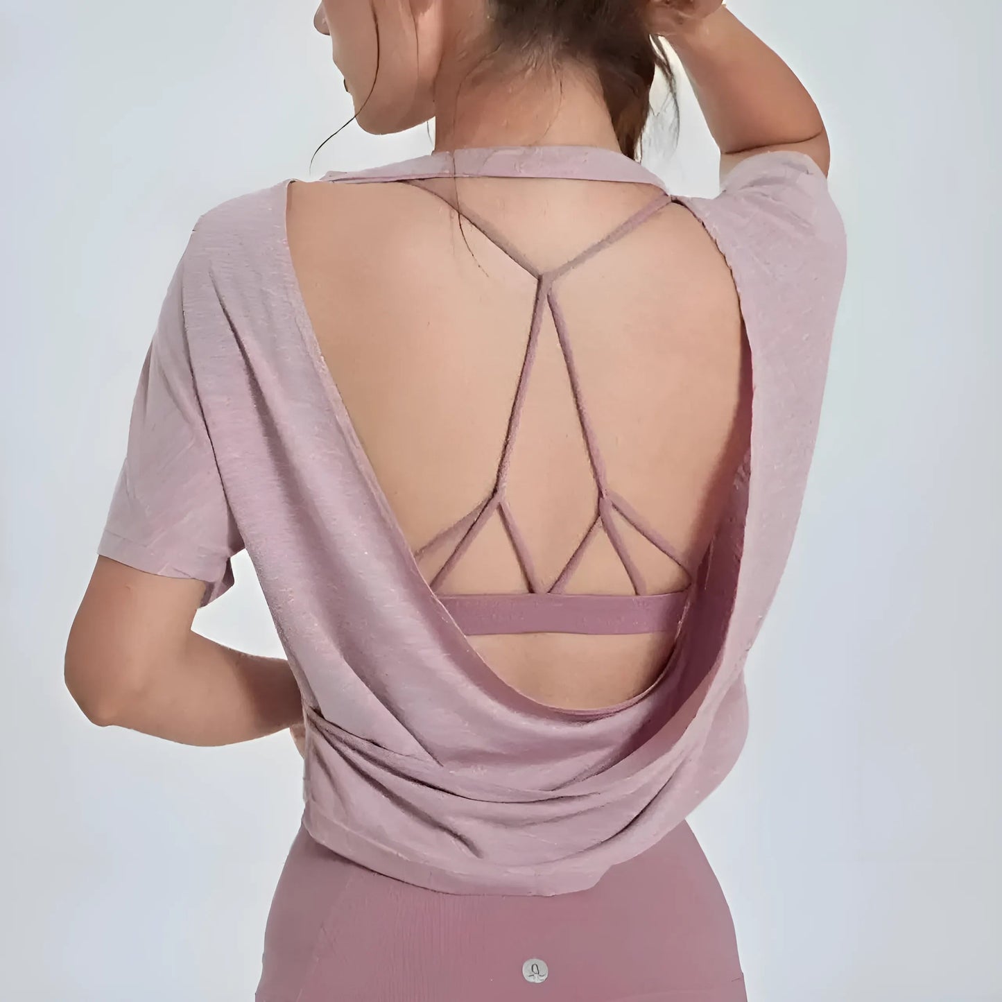 Pink Loose Sports Top