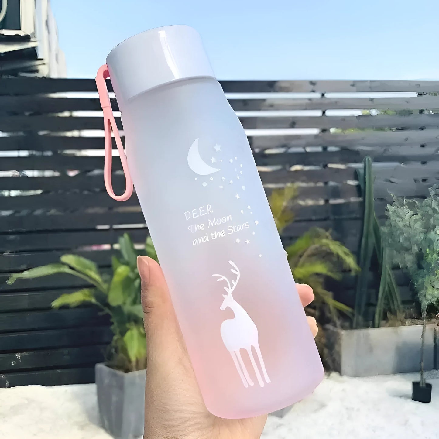 Pink Patterned Water Bottle