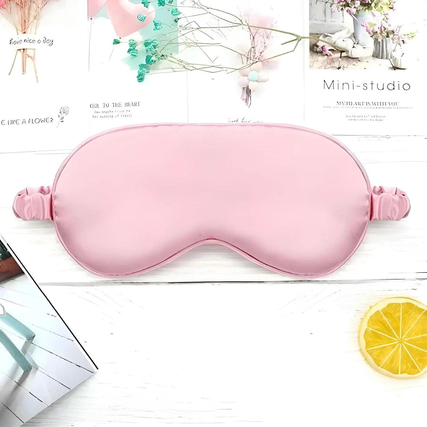 Pink Silk Eye Mask