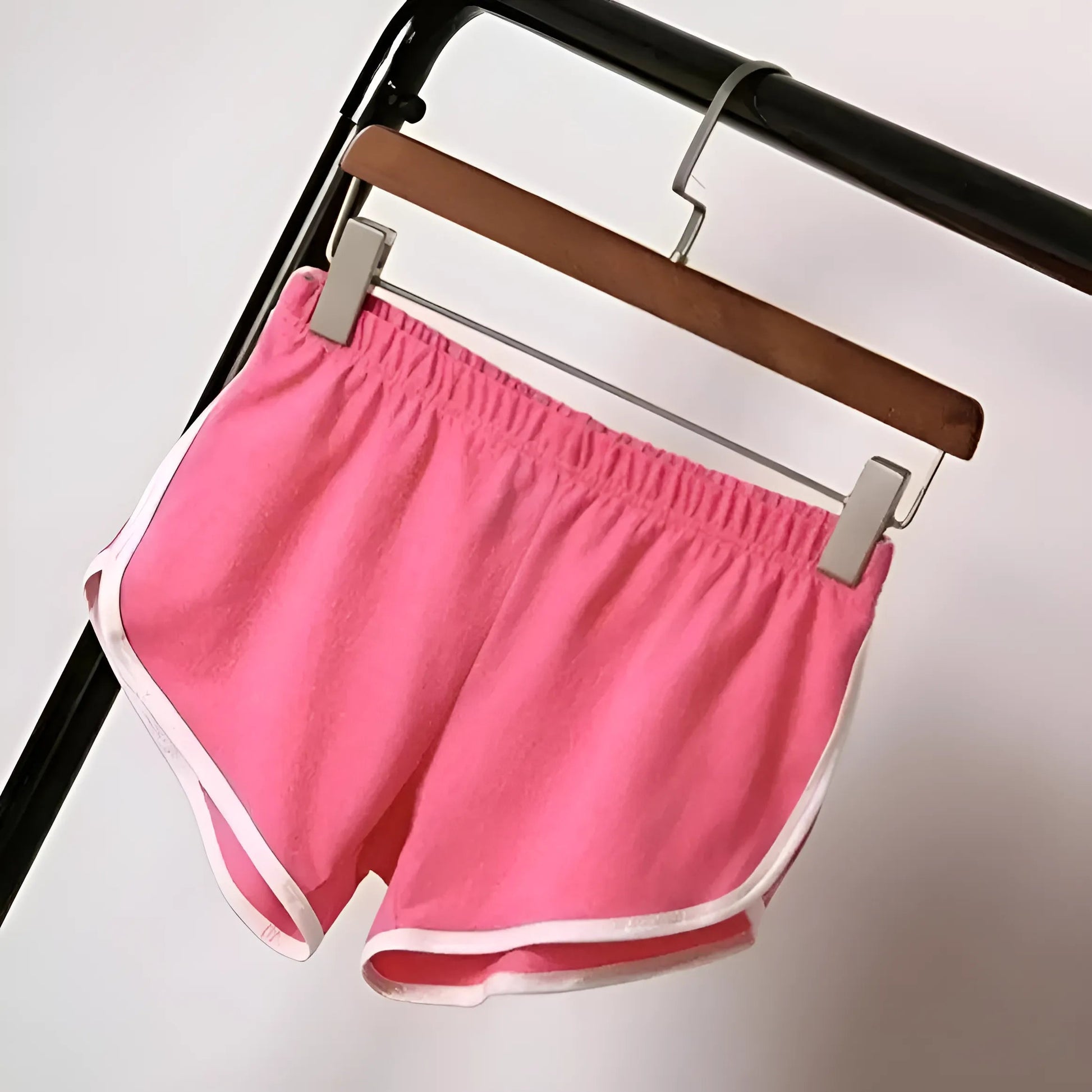 Pink Sport Shorts with White Trim