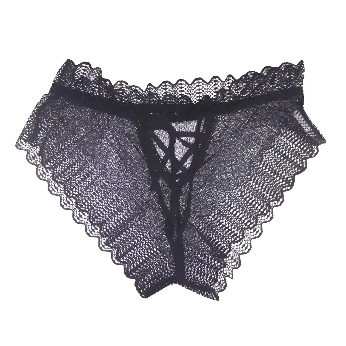 Purple Lace Knickers with Ties