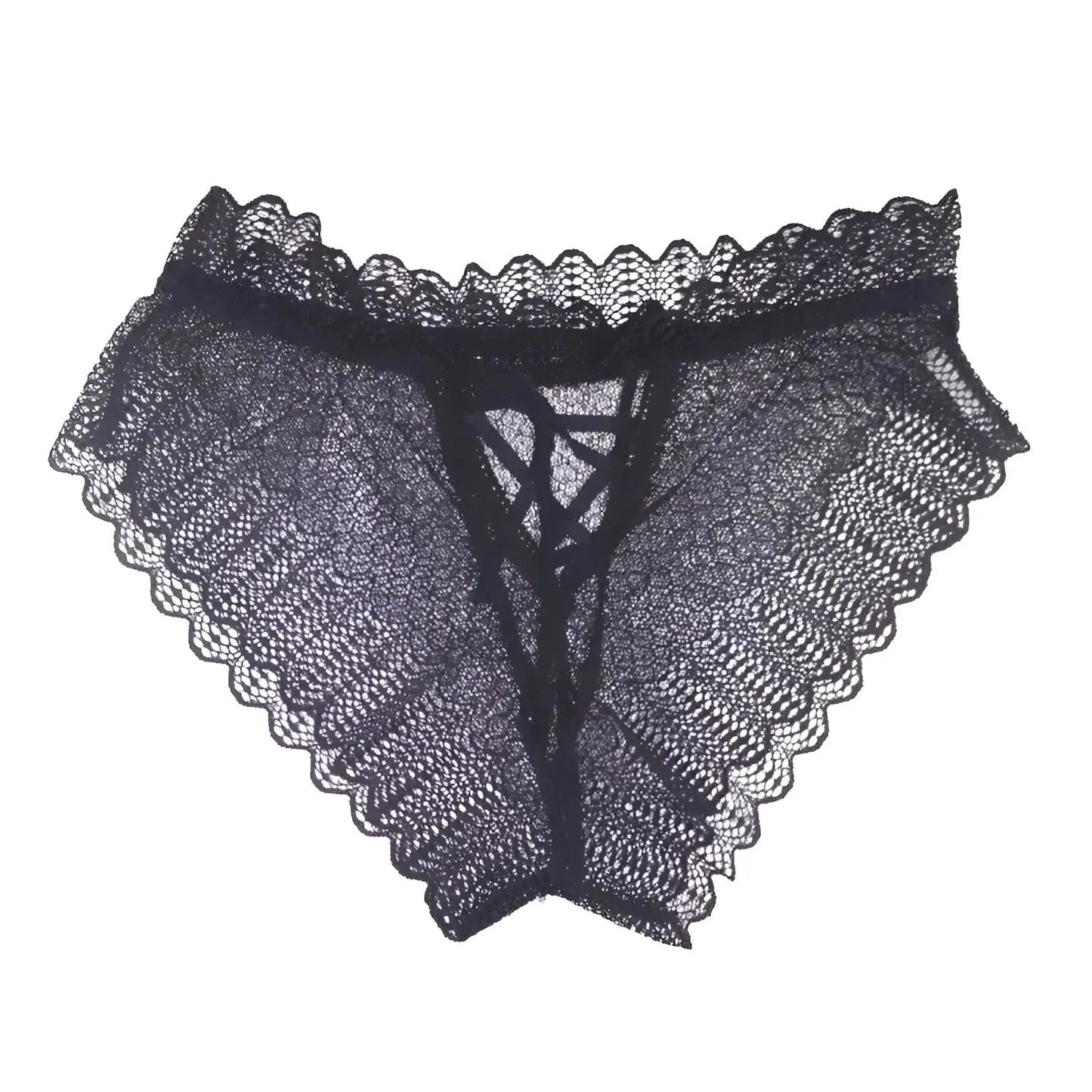Purple Lace Knickers with Ties