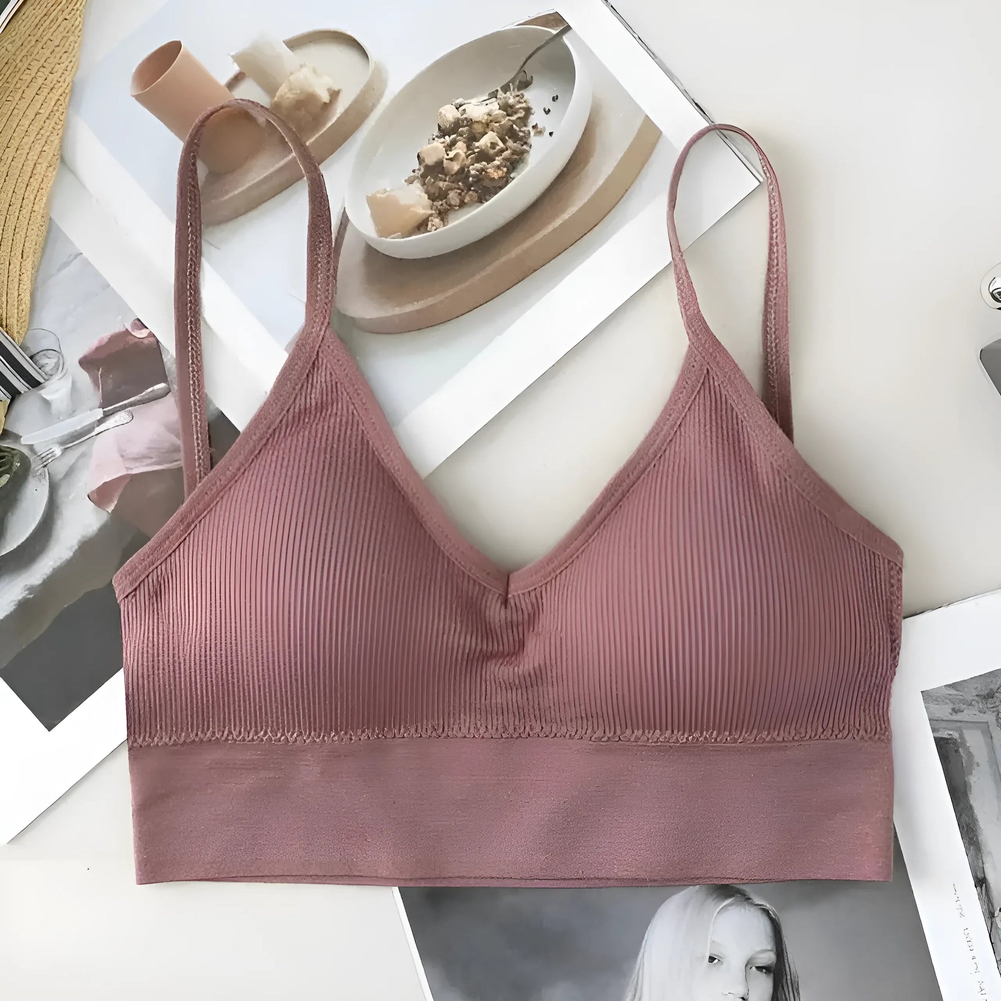 Purple Low-Back Bra