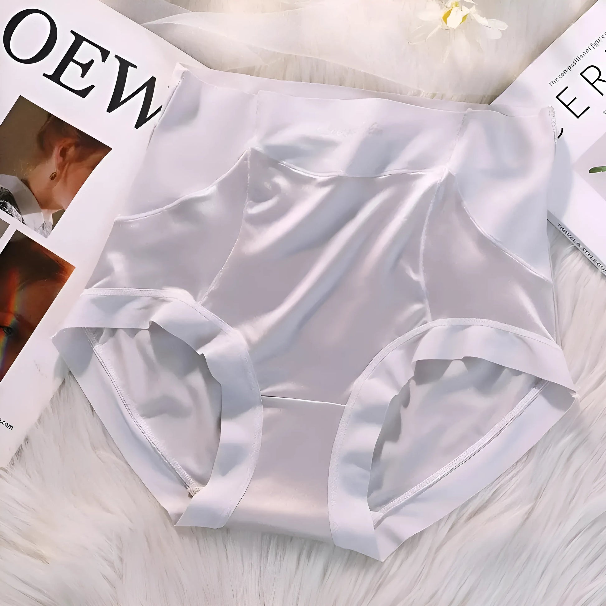 Purple Satin High-Waisted Knickers