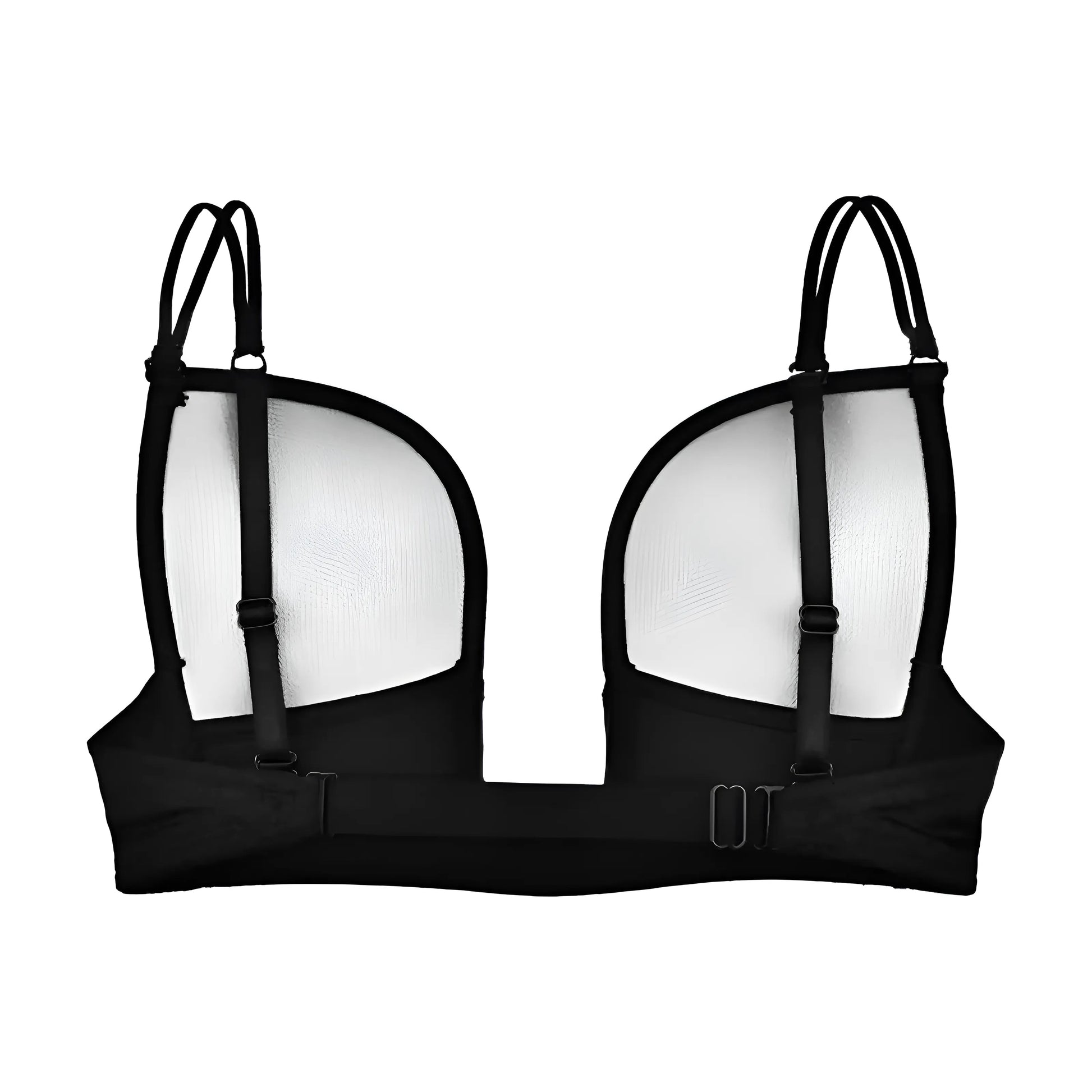 Push-Up Bra with Low Bridge and Removable Straps