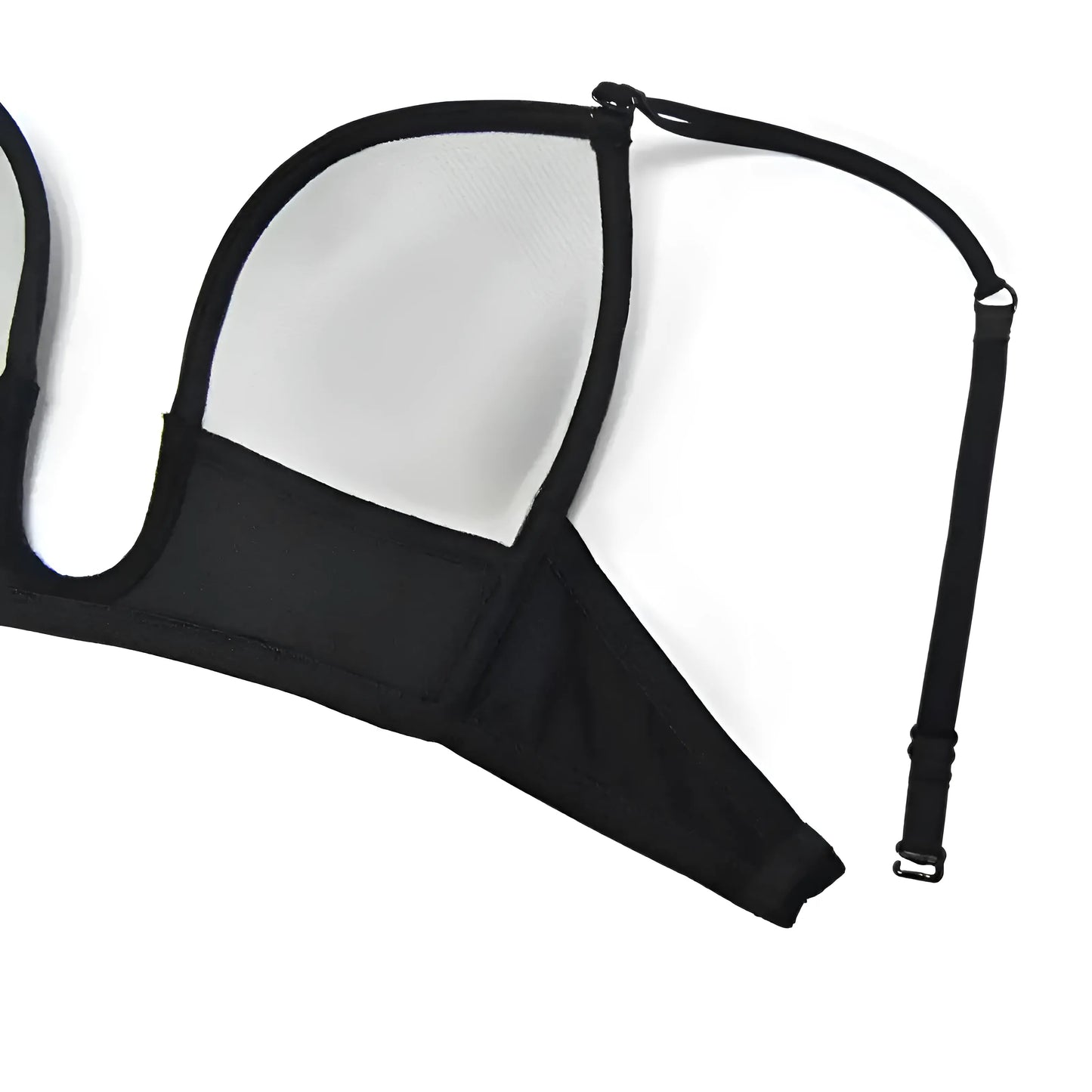 Push-Up Bra with Low Bridge and Removable Straps