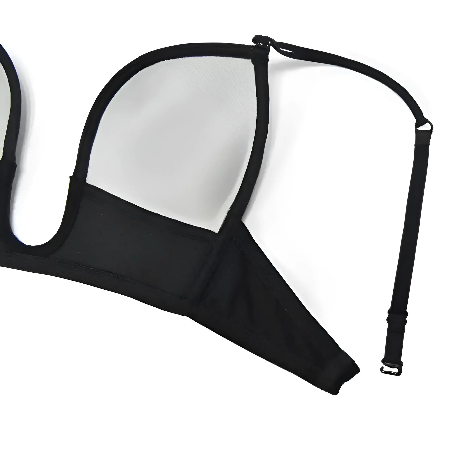 Push-Up Bra with Low Bridge and Removable Straps