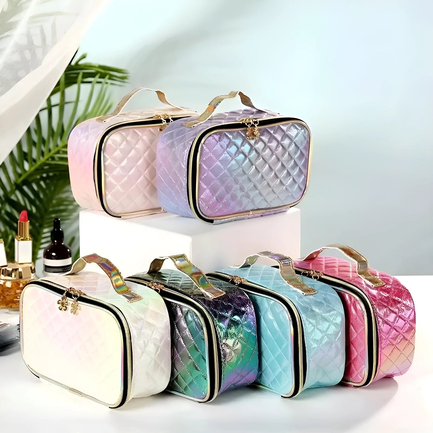 Quilted Cosmetic Case - Vanity Box