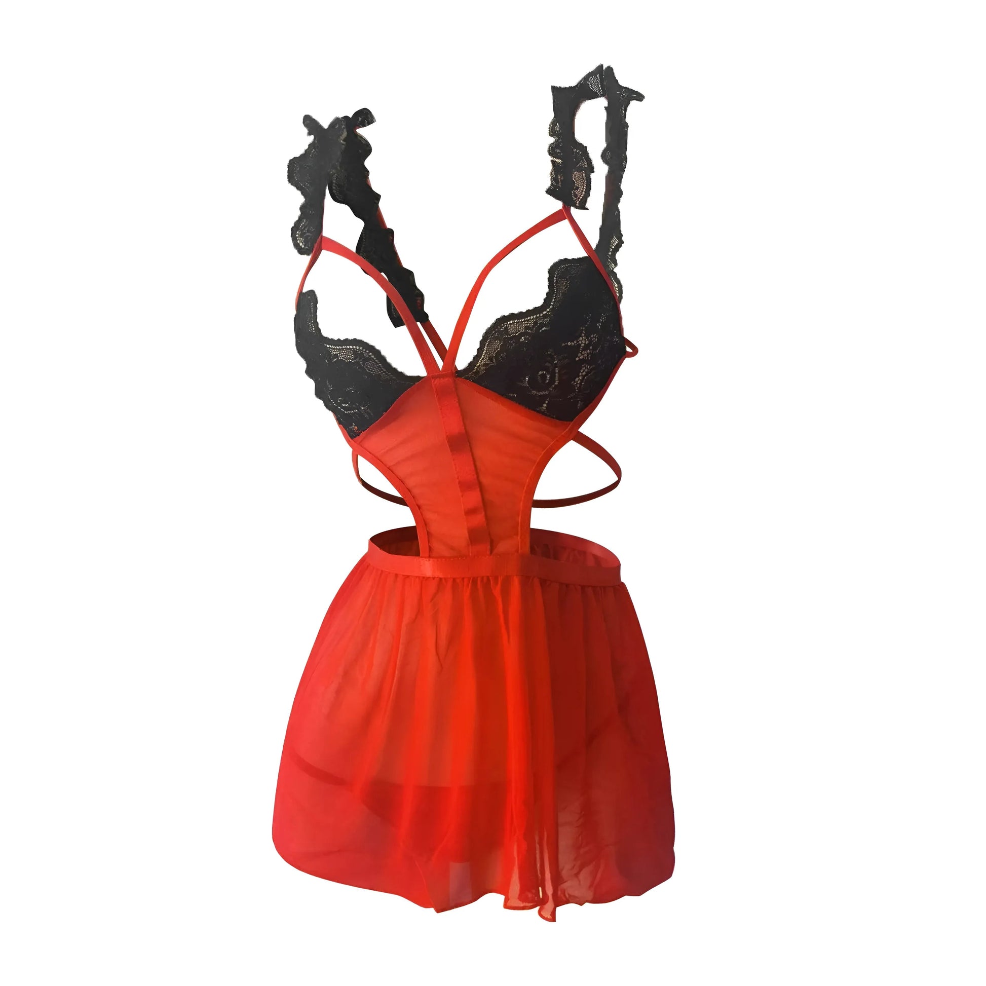Red Backless Nightdress