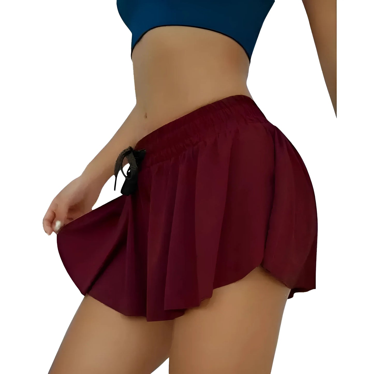 Red Loose-Fit Sports Shorts