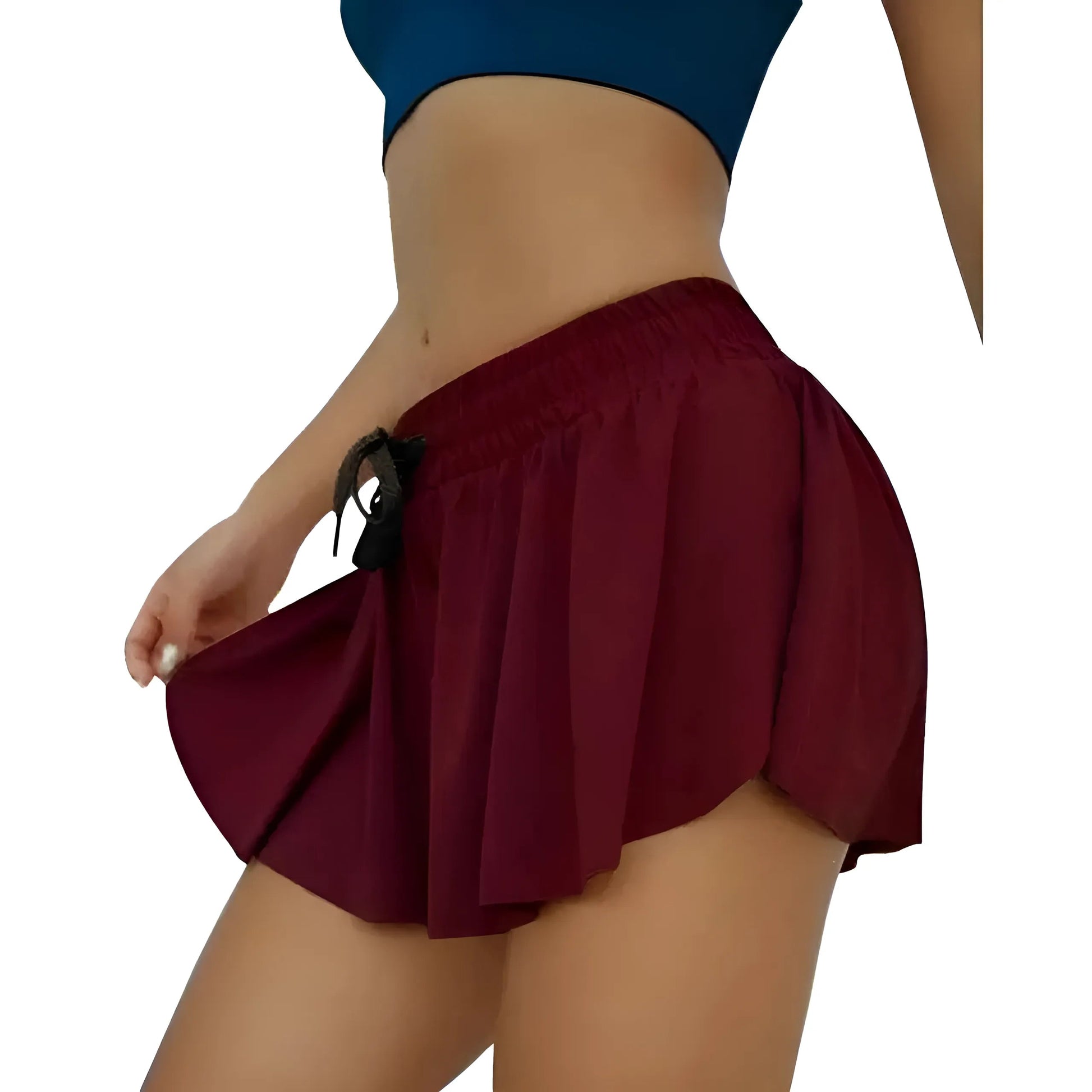 Red Loose-Fit Sports Shorts