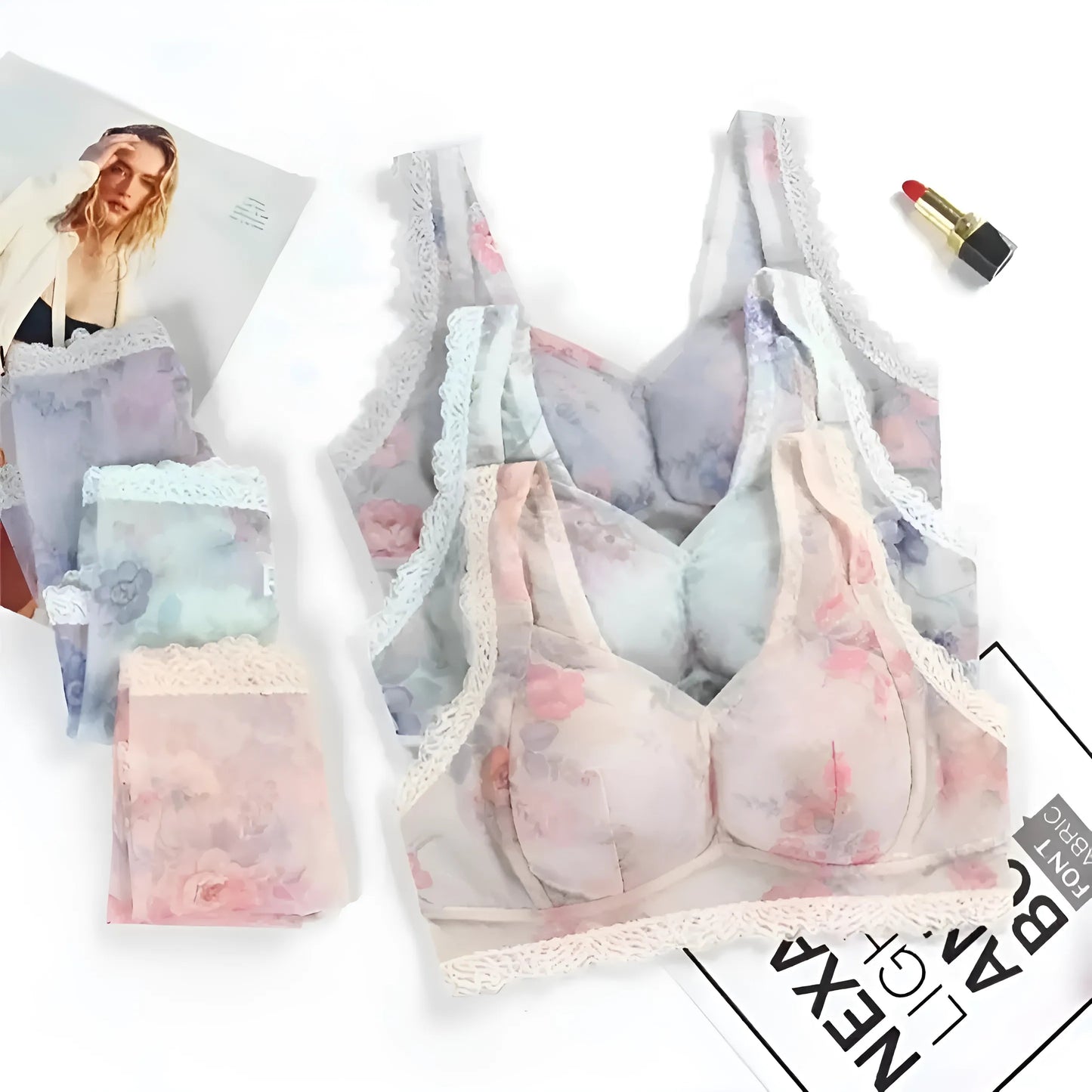 Rose Lace Lingerie Set