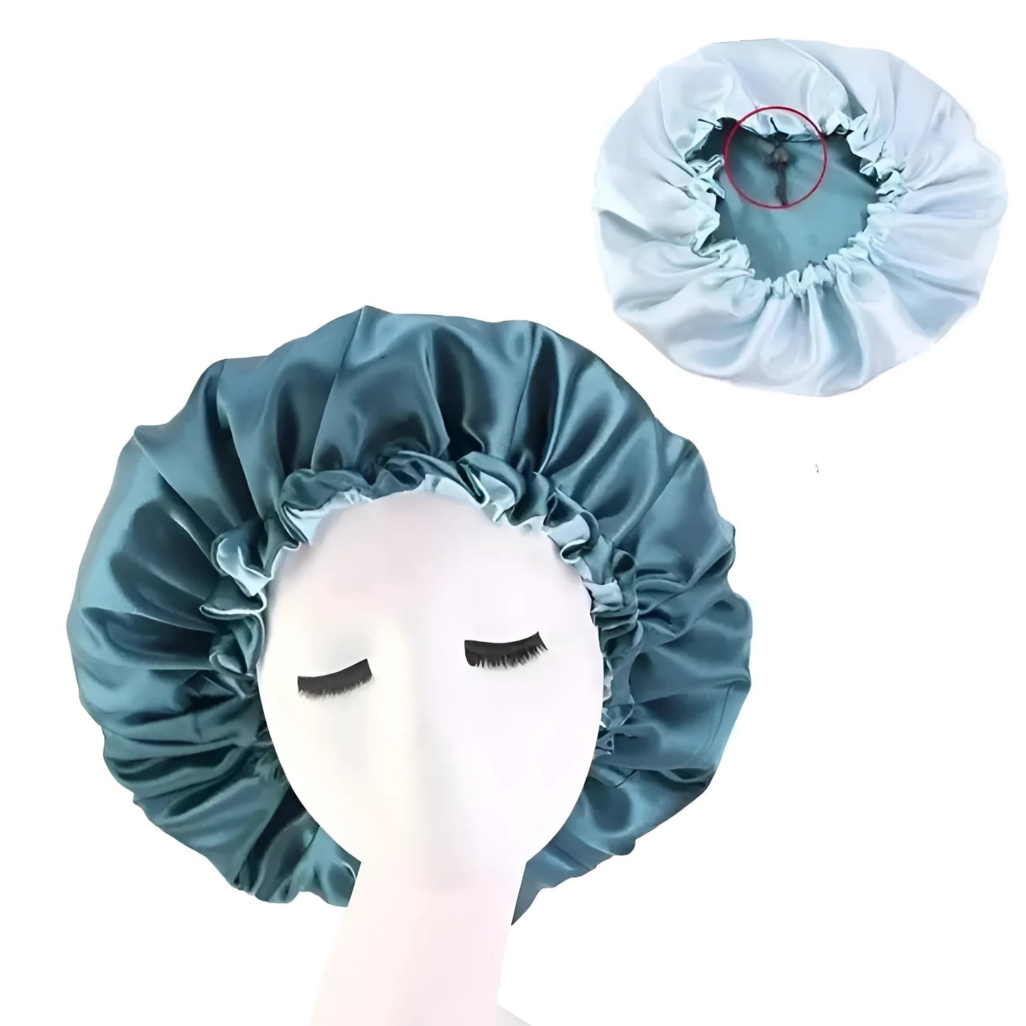 Satin Sleep Cap - Adjustable Satin Hair Wrap