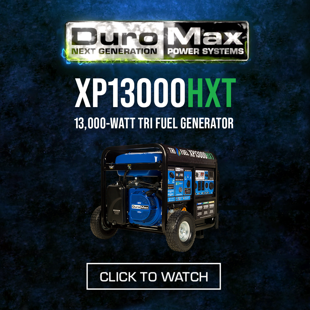 DuroMax XP13000HXT 13000-Watt Tri-Fuel Portable Generator with CO Alert