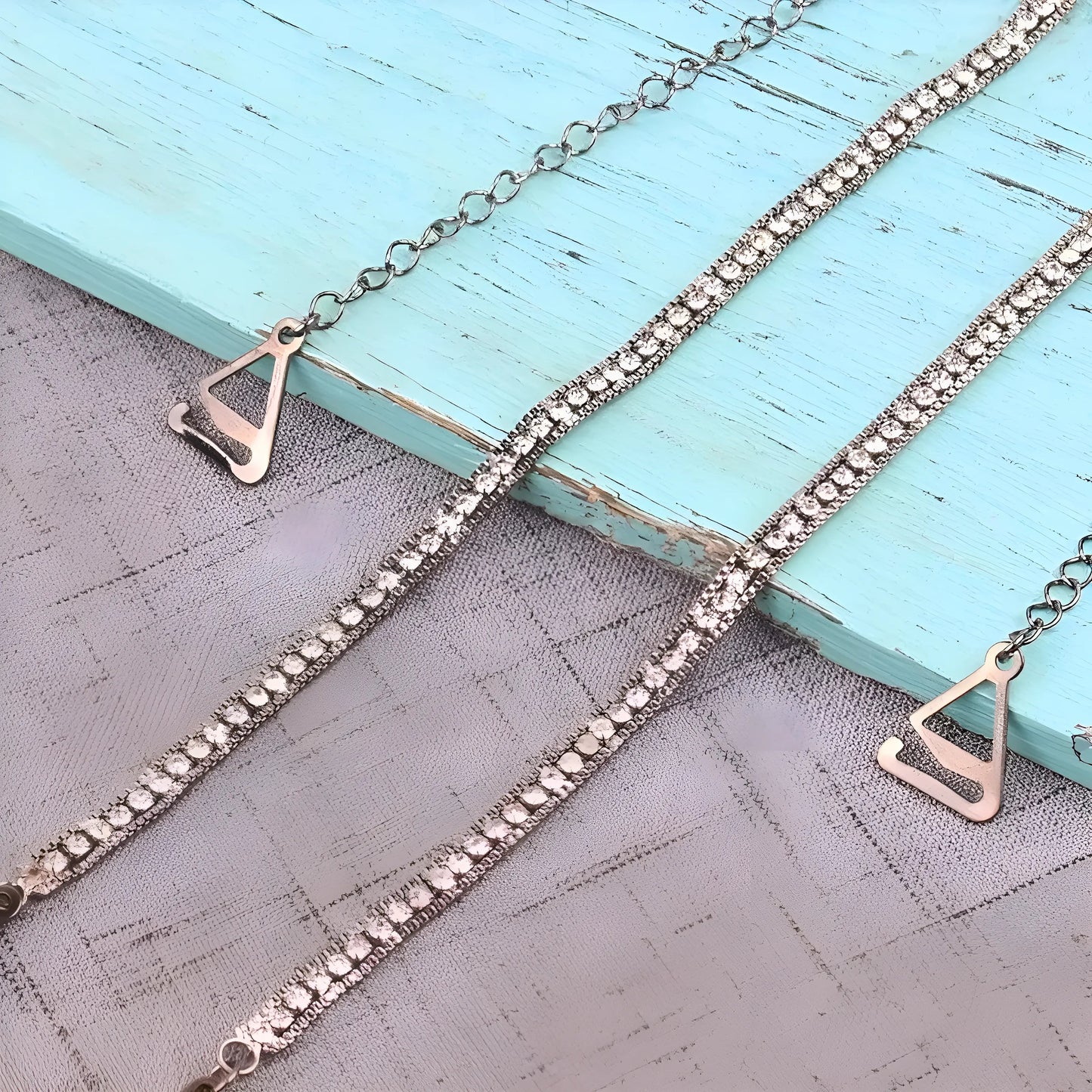 Silver Decorative Bra Straps
