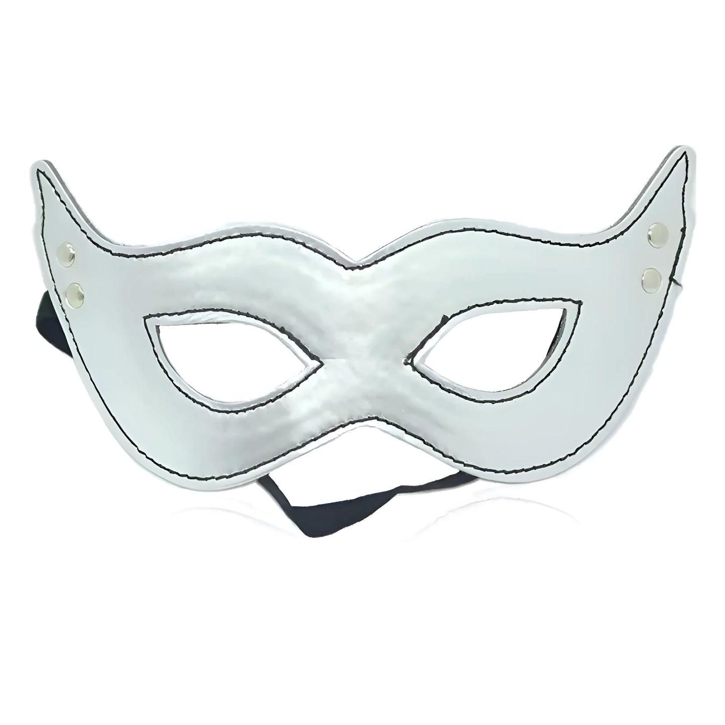 Silver Simple Leather Mask