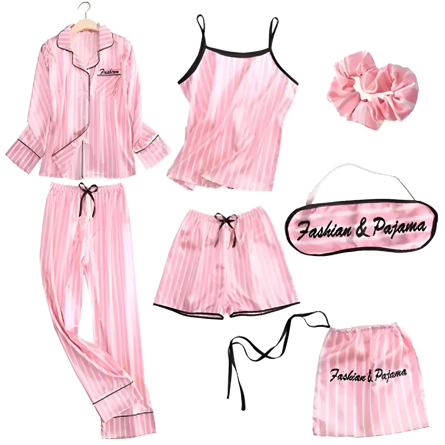 Six-Piece Striped Bedding Set